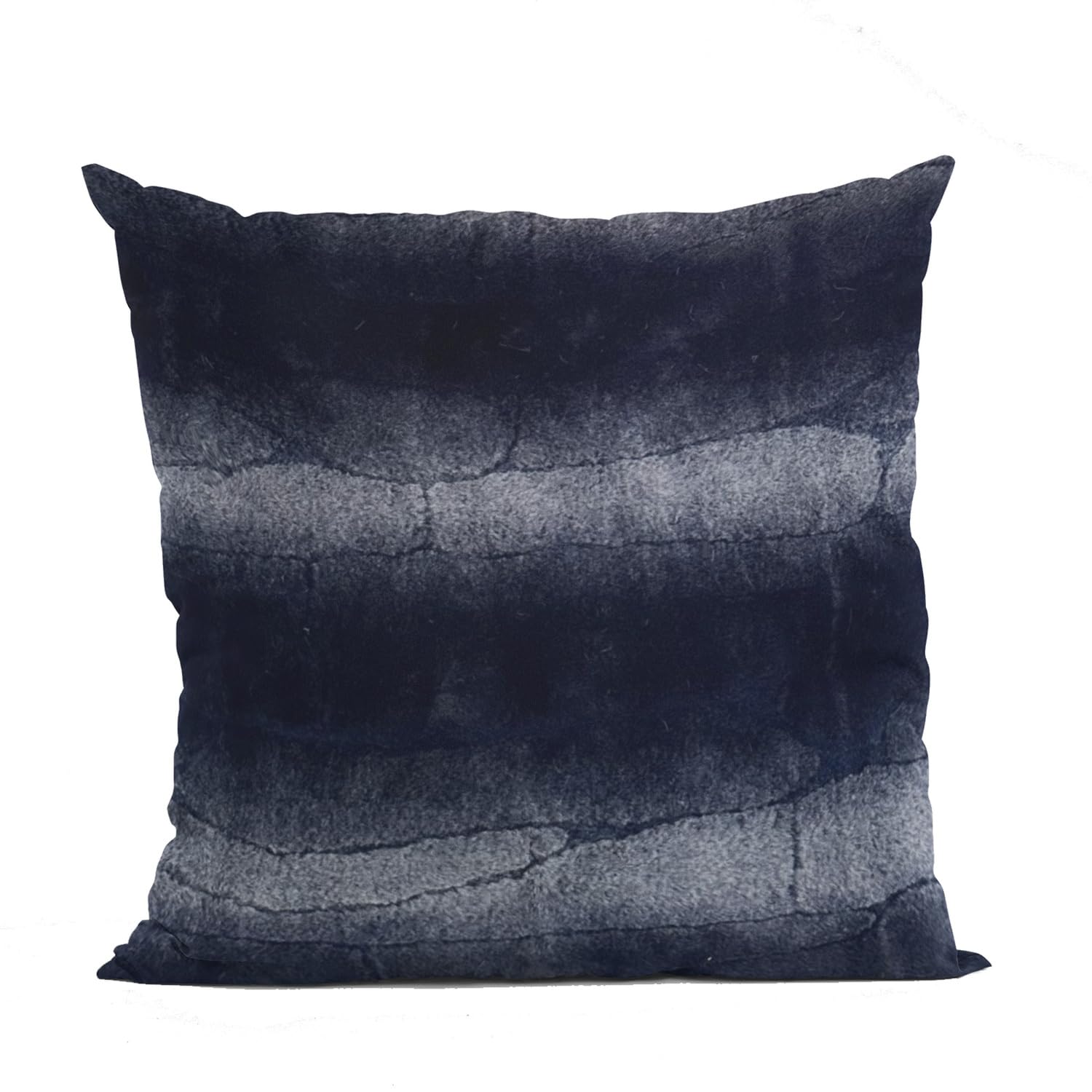 Plutus Blue Ink Furever Animal Faux Fur Luxury Throw Pillow - Double sided  20 x 26” Standard