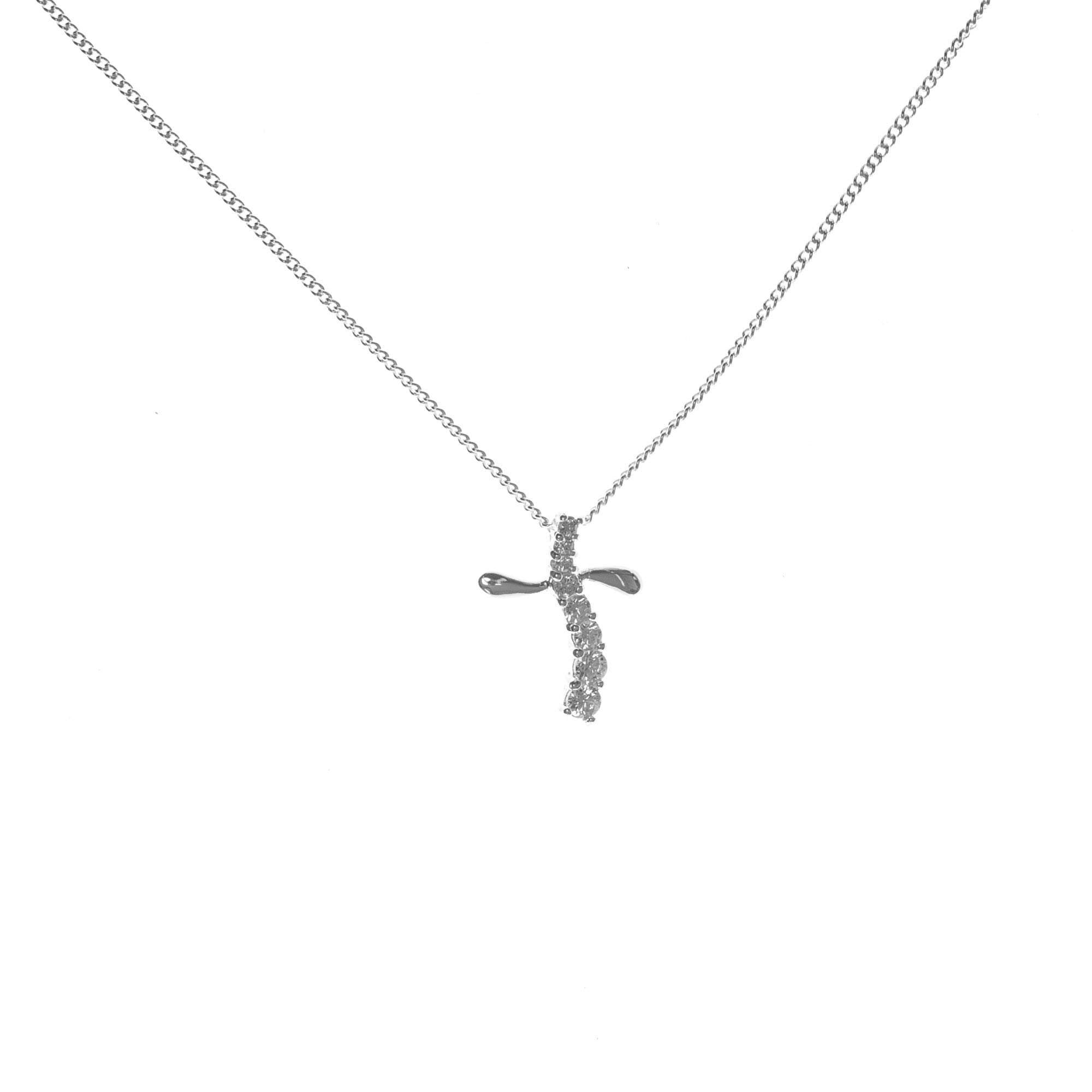 Silver Plated Journey Cross Necklace