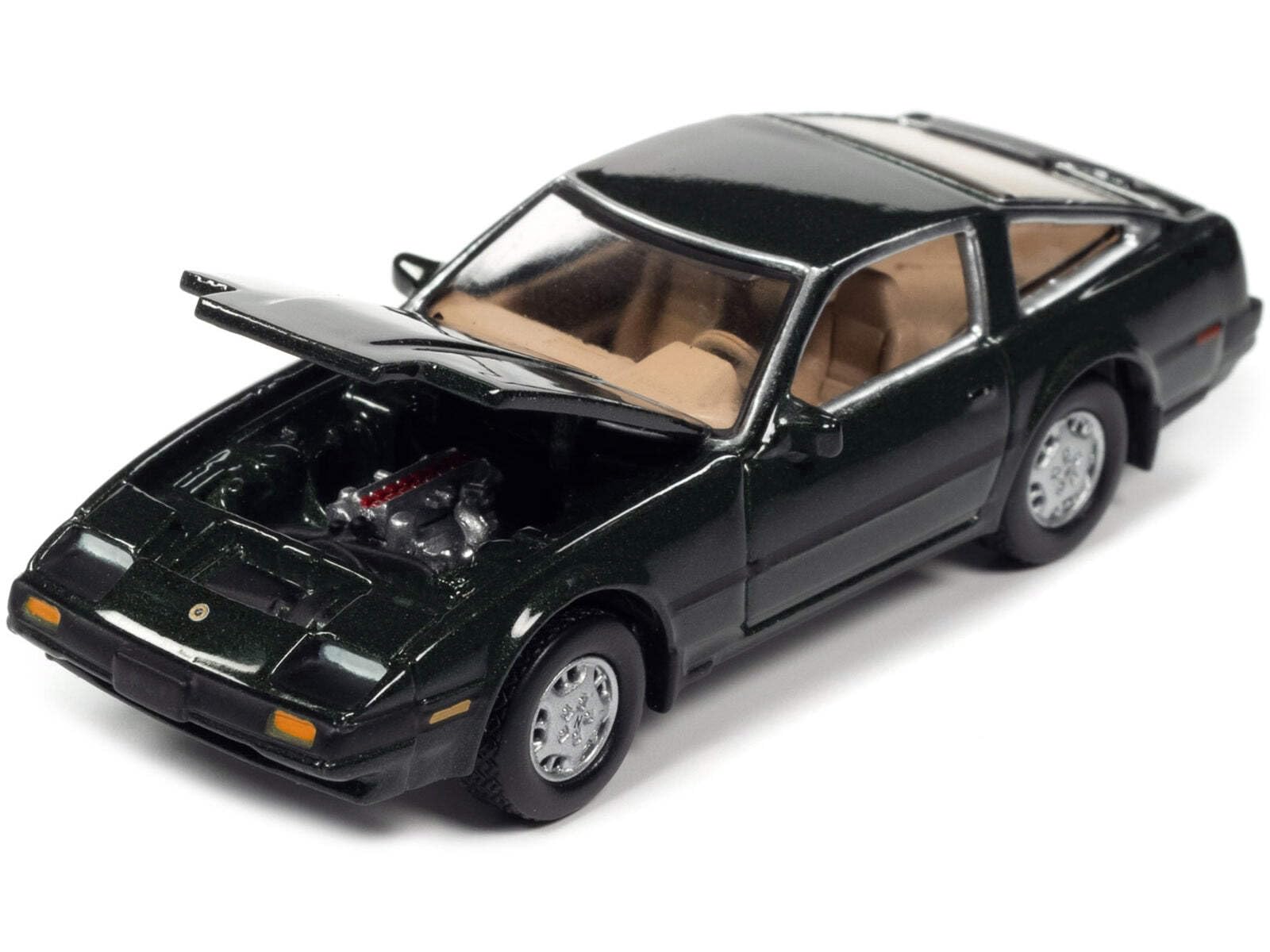 1984 Nissan 300ZX Dark Green with Black Stripes Classic Gold Collection Series Limited Edition to 12480 pieces Worldwide 1/64 Diecast Model Car by Johnny Lightning