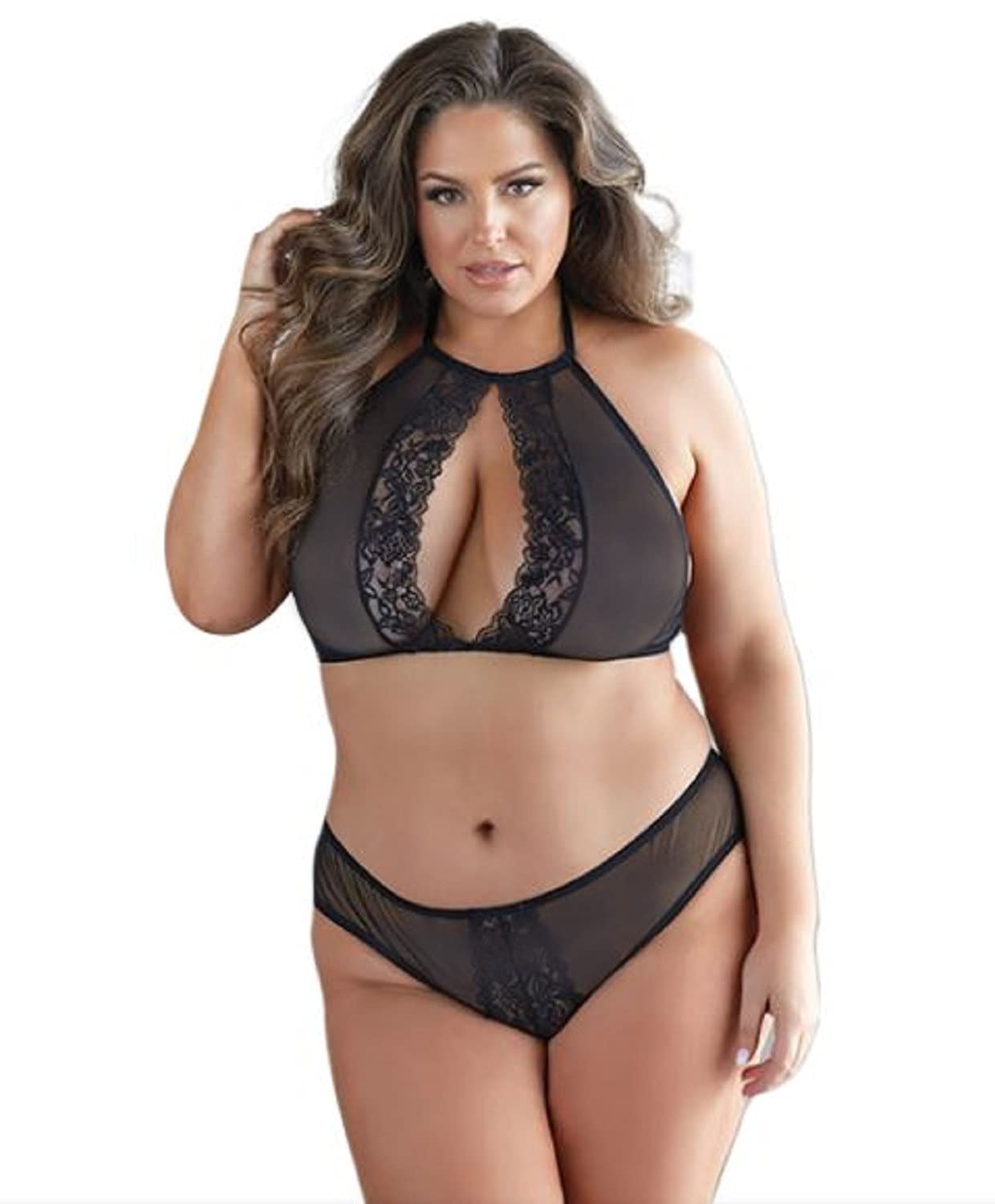 Halter neck top & Open Back Panty Set