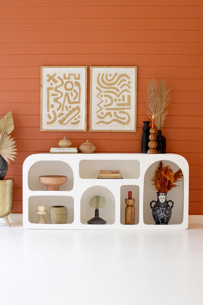 Kalalou Chh1427 White Wood Console Table #3