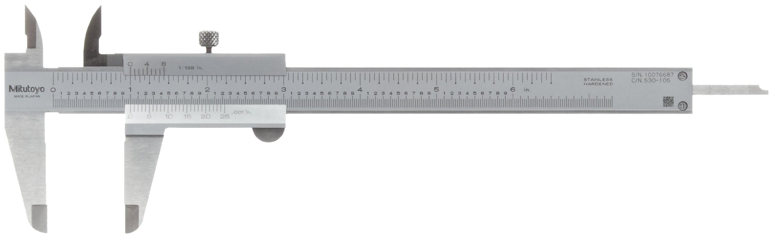 Vrn Cal, 6 In, .001 In and 1/128 In, DS
