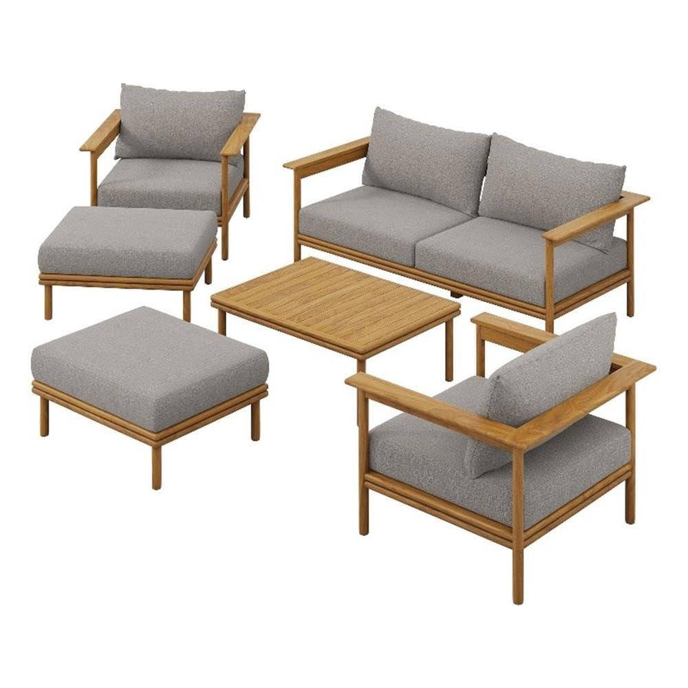 Wren 6-Piece Outdoor Patio Teak Wood Furniture Set by Modway