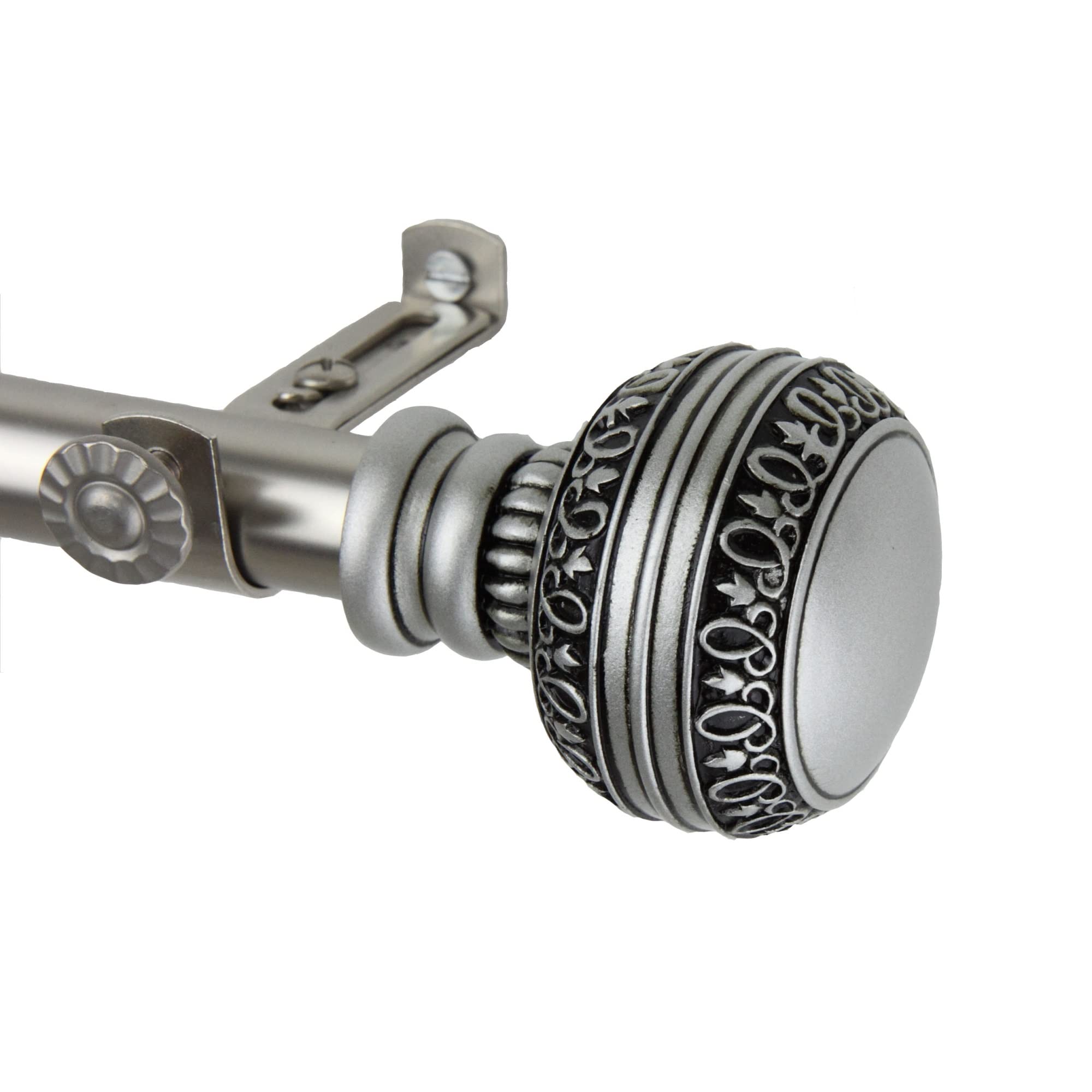 Dolly Curtain Rod 3/4 inch dia. 120-170 - Satin Nickel