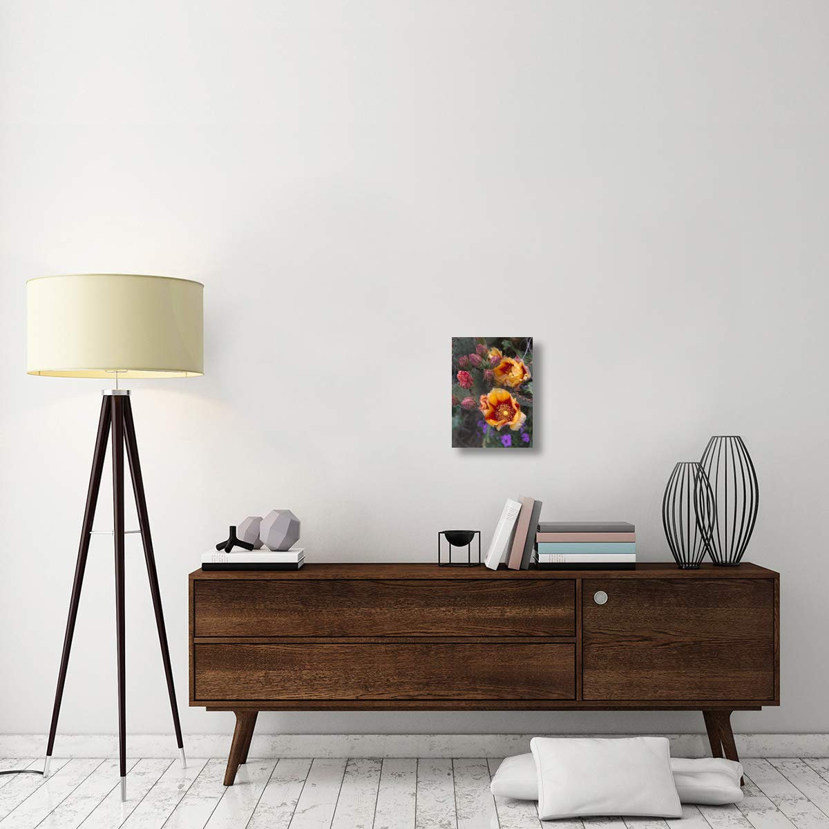 Opuntia in bloom, North America-Canvas Art-12x16”