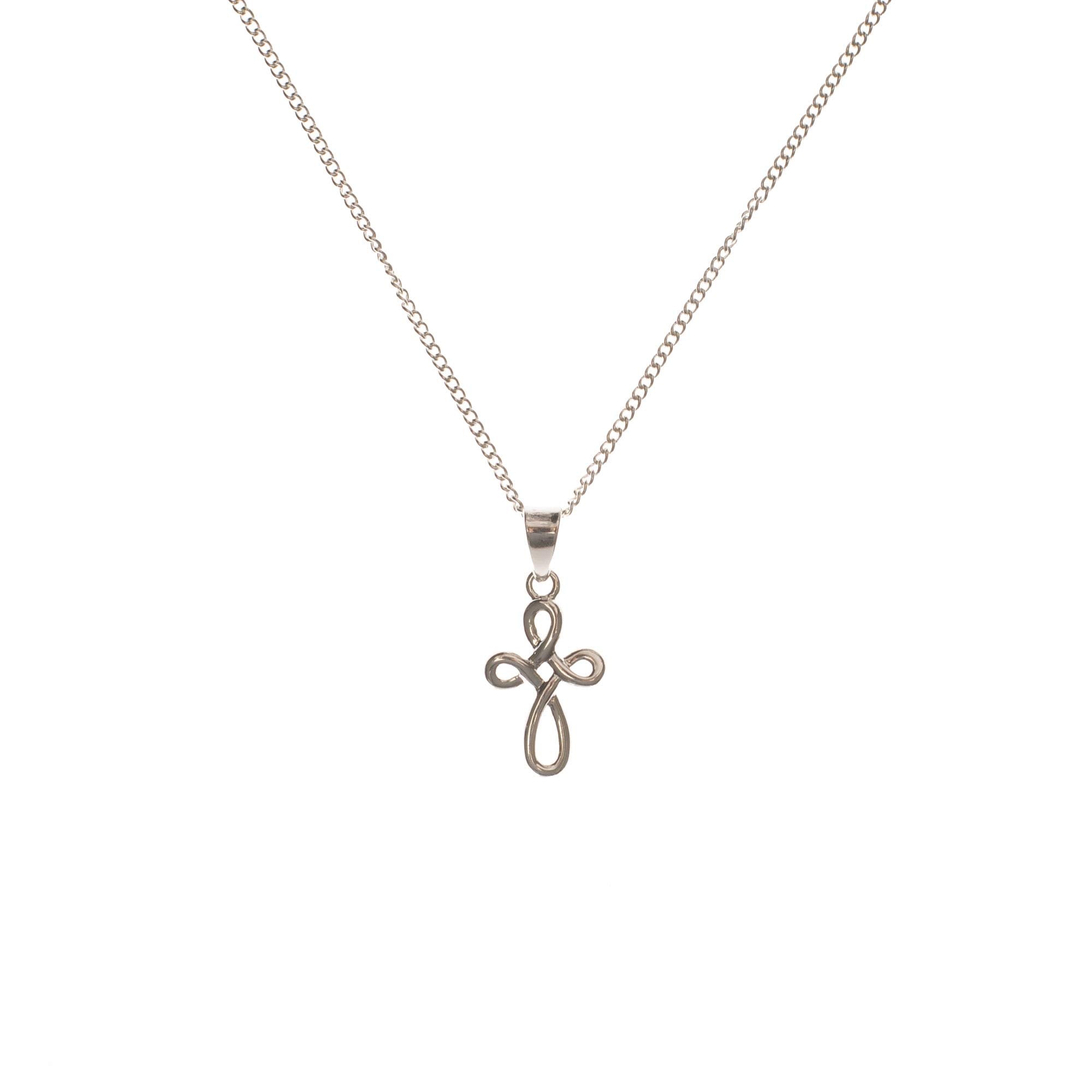 Open Round Cross Necklace