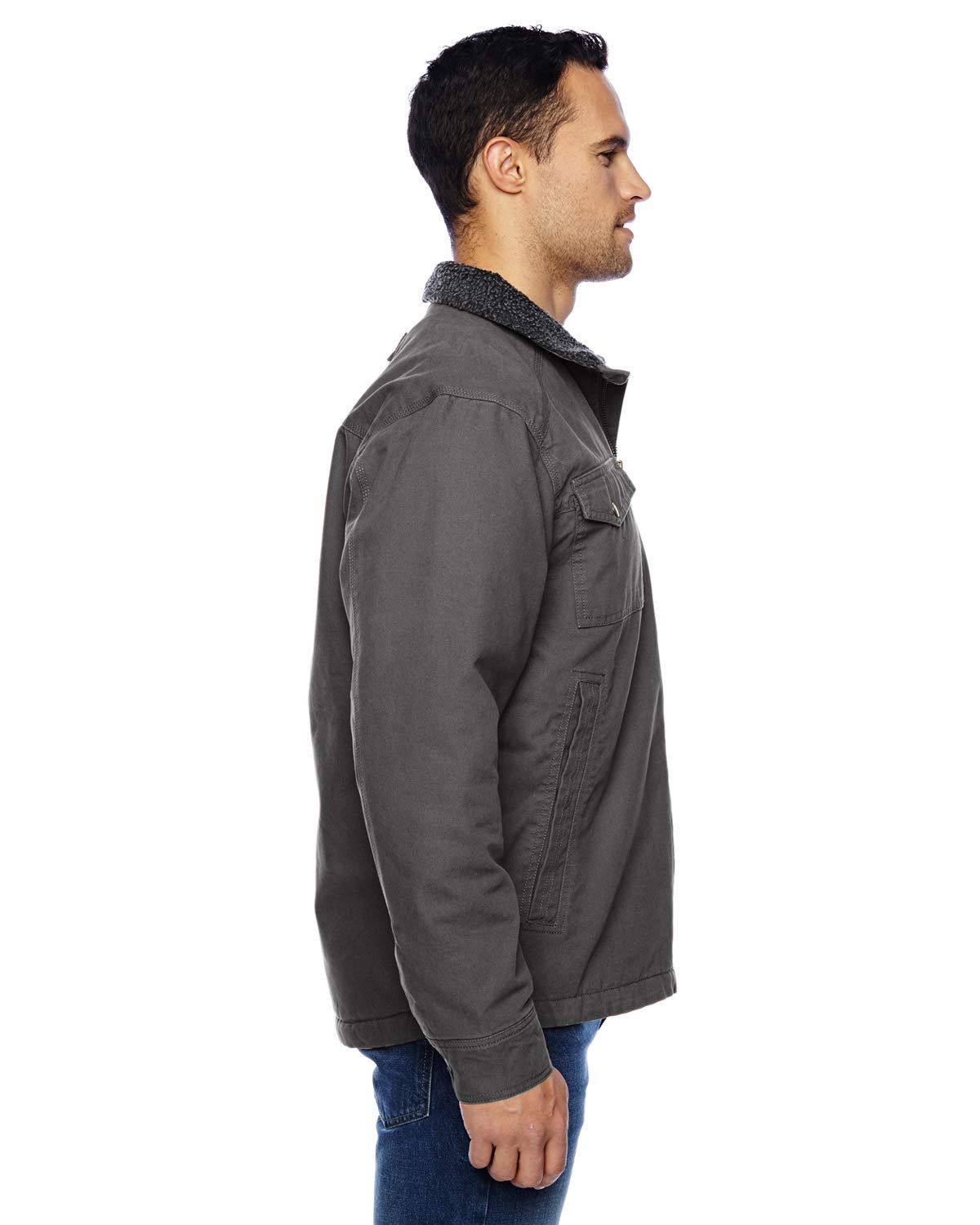 DRI DUCK Endeavor Canyon Cloth Canvas Jacket with Sherpa Lining - Charcoal, M