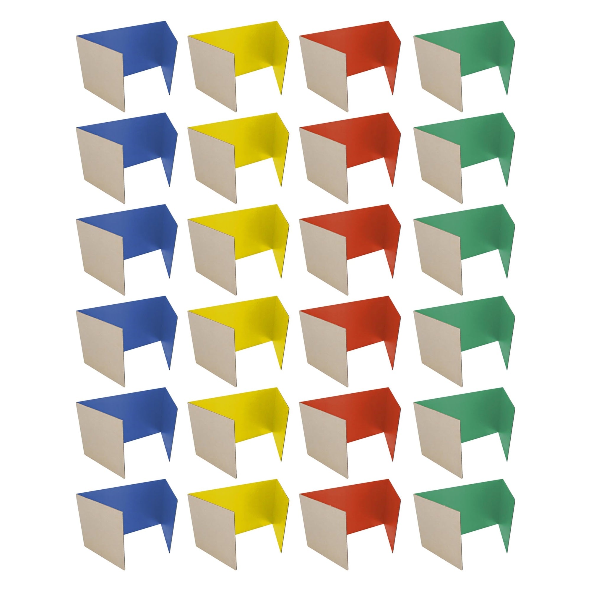 18 x 48 Study Carrel Color Assortment Bulk Pack of 24