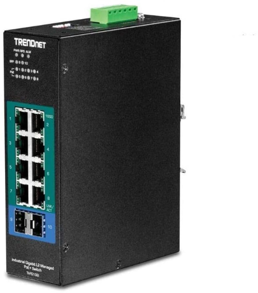 10PORT MANAGED POE+ DIN-RAIL