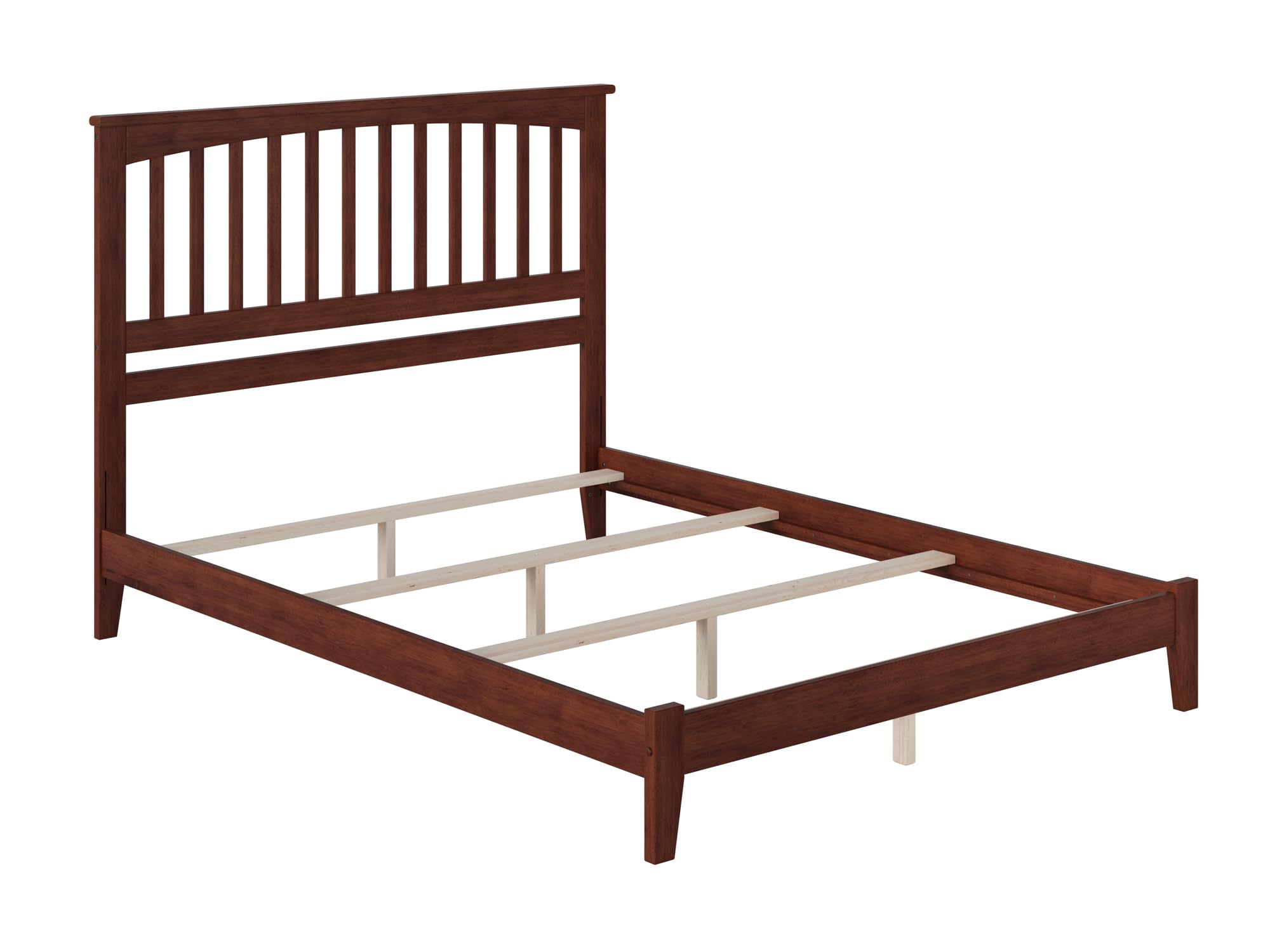 Mission King Foundation Bed in Walnut