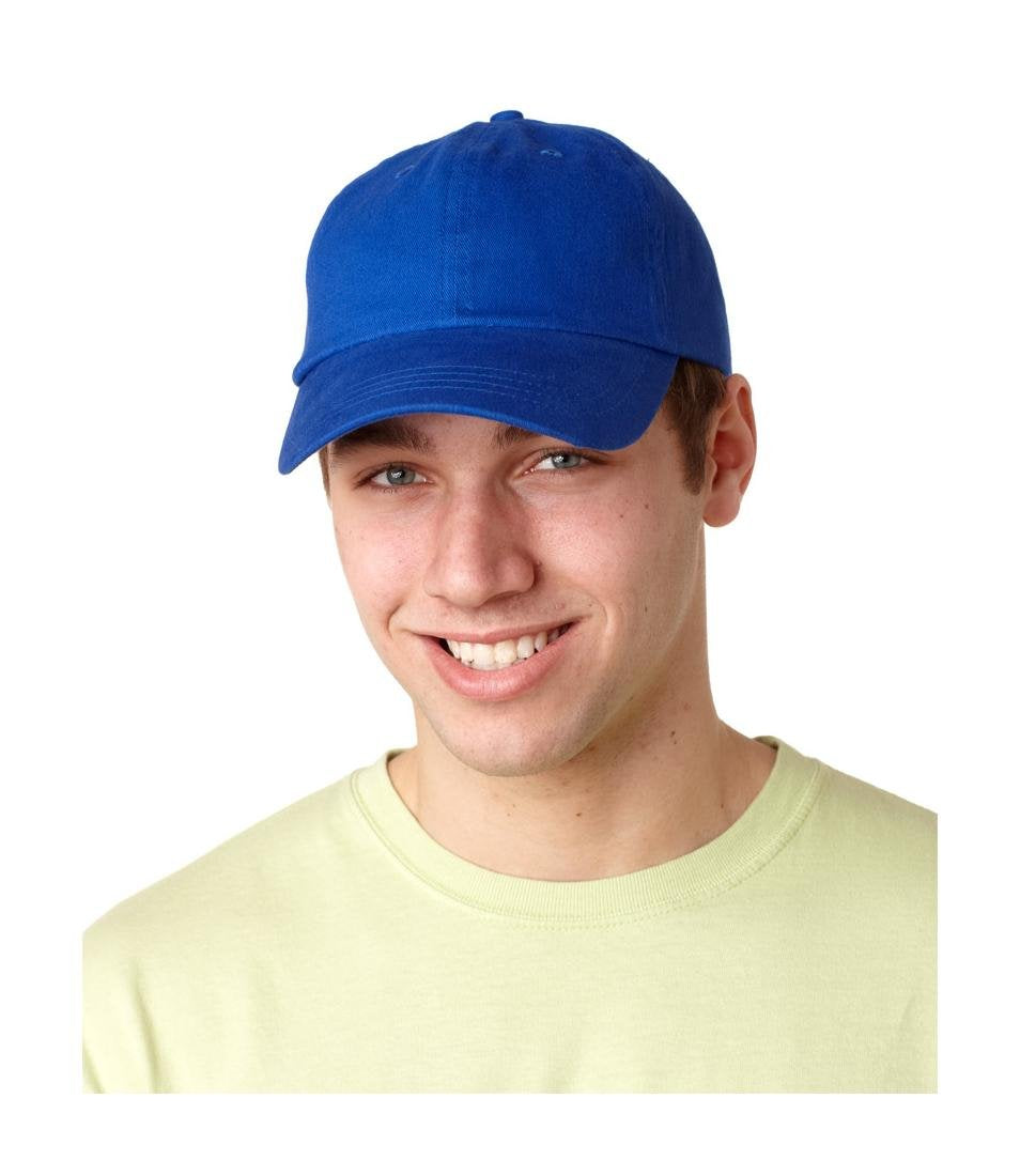 EB101 | ESSENTIALS BRUSHED TWILL- Brushed Cotton Twill, Six Panel, Low Profile, Unstructured Cap, Self-Fabric Closure with Antique Brass Slider- ROYAL