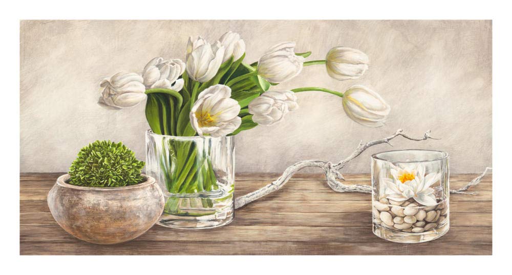 Arrangement with Tulips-Paper Art-26x14”