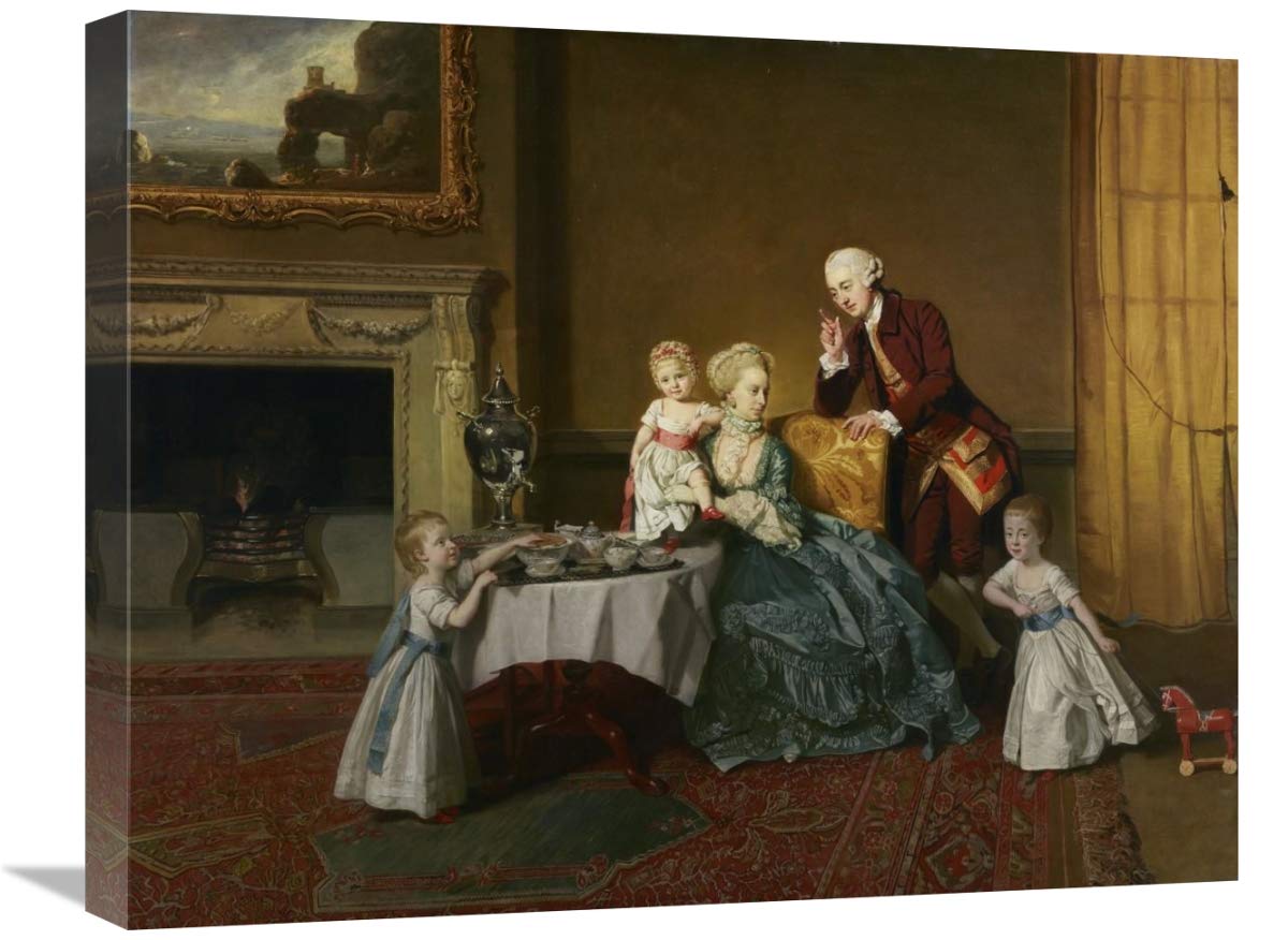 John, Fourteenth Lord Willoughby de Broke, and his Family-Canvas Art-24x20”