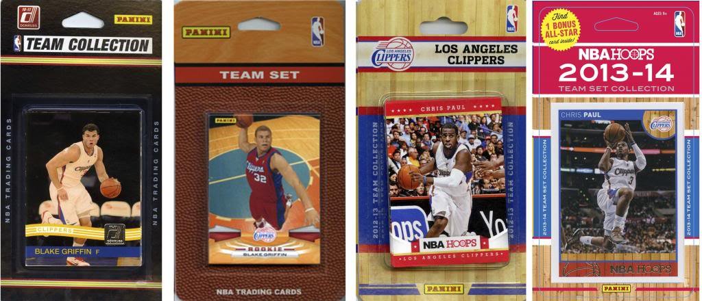 NBA Los Angeles Clippers 4 Different Licensed Trading Card Team Sets