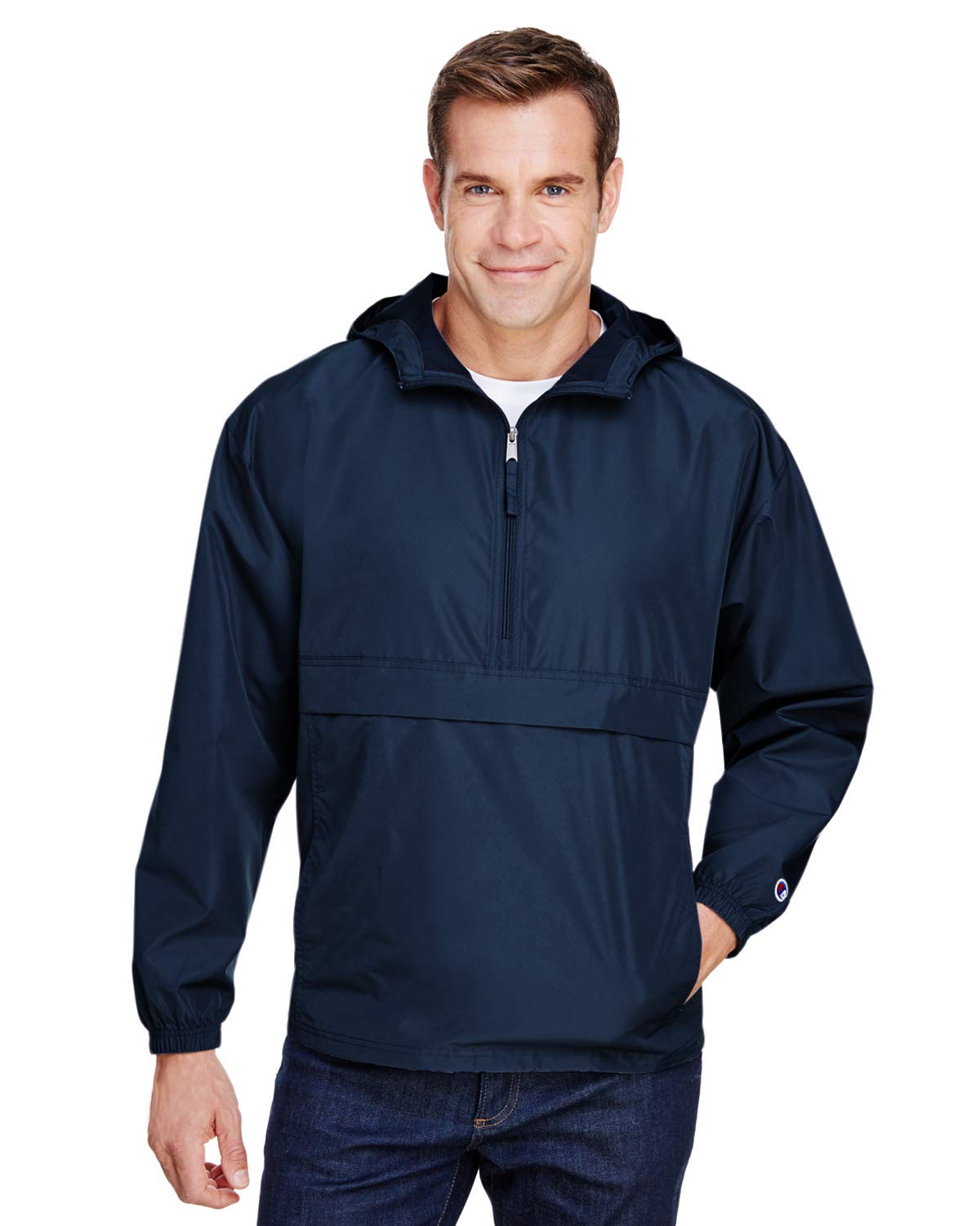 Champion Packable Quarter-Zip Jacket - Navy, M