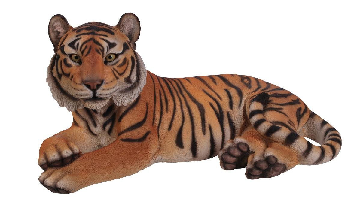 Hi-Line Gift Ltd 87807-YL Tiger Laying Down Statue