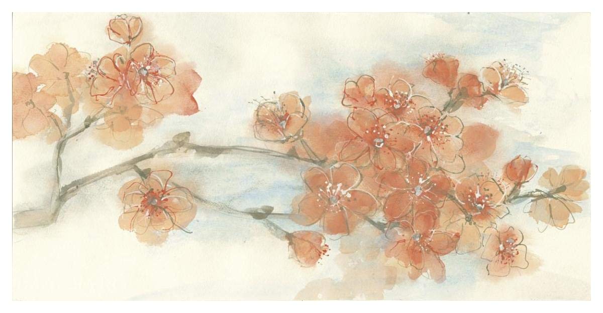 Peach Blossom I -Paper Art-50x26”