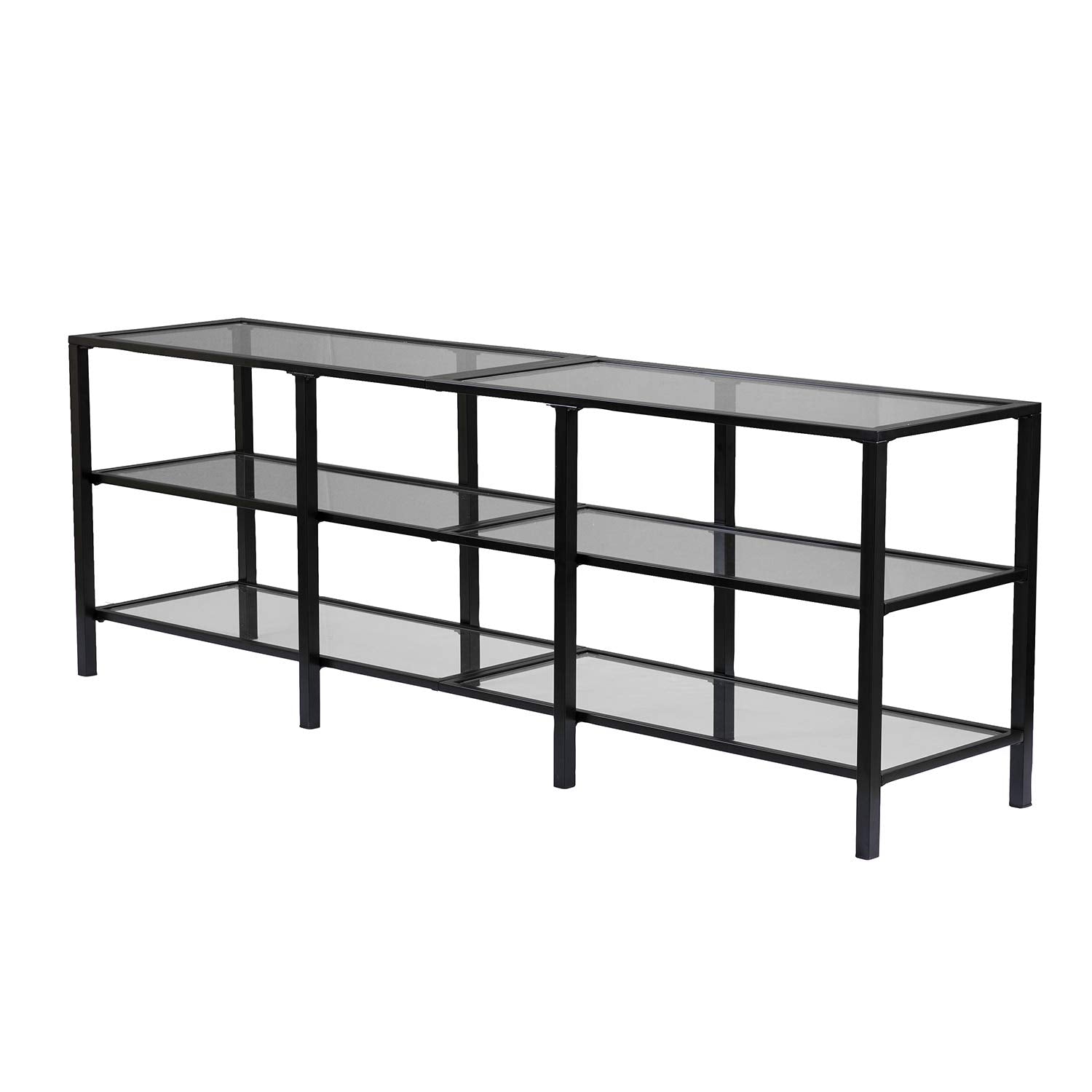 Sei Furniture Tyler Metalglass Tv Stand - Transitional Style - Black