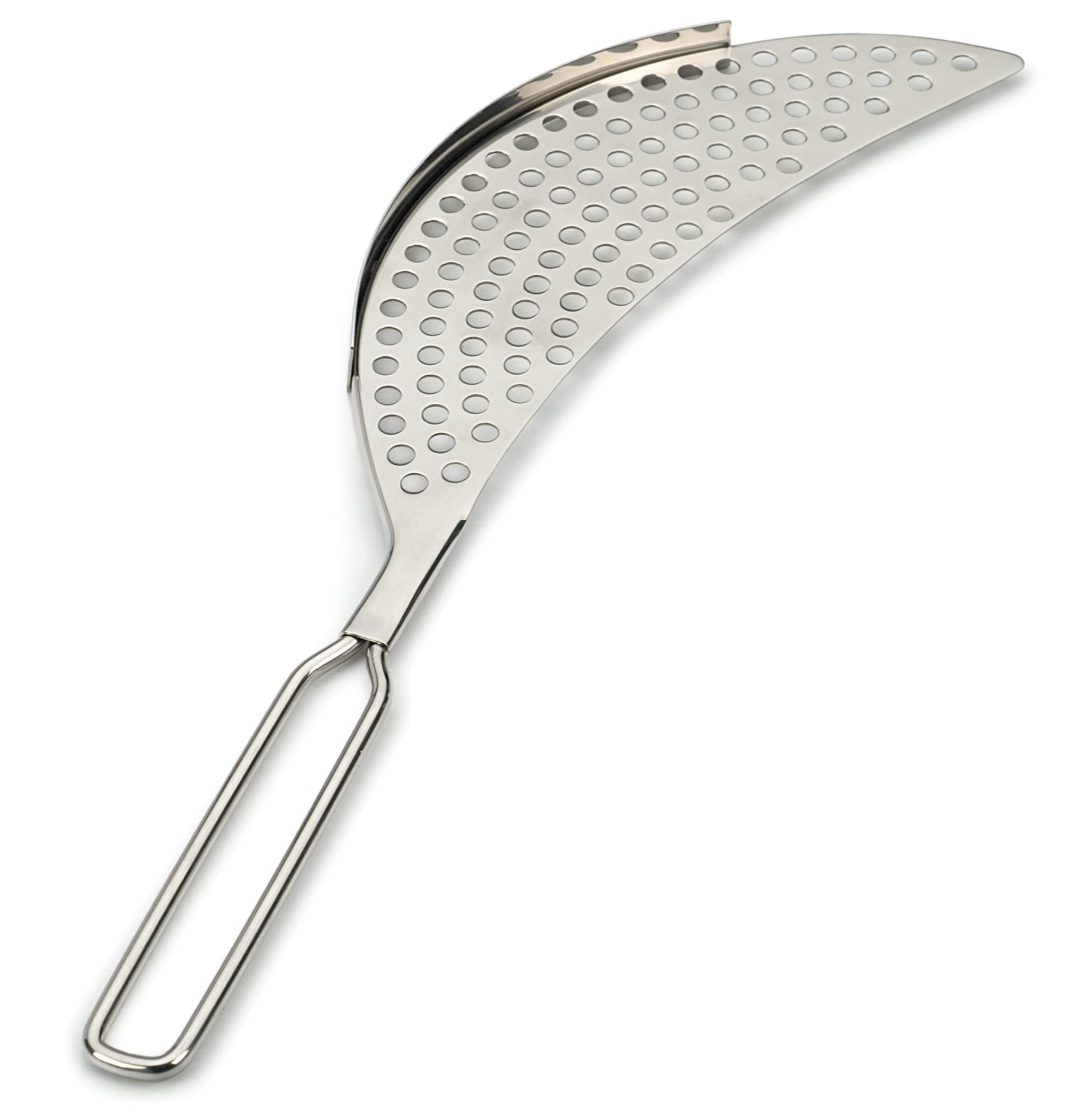 Rsvp International Endurance Collection Pierced Crescent Pot Strainer, 14X75X2X75, 188 Stainless Steel