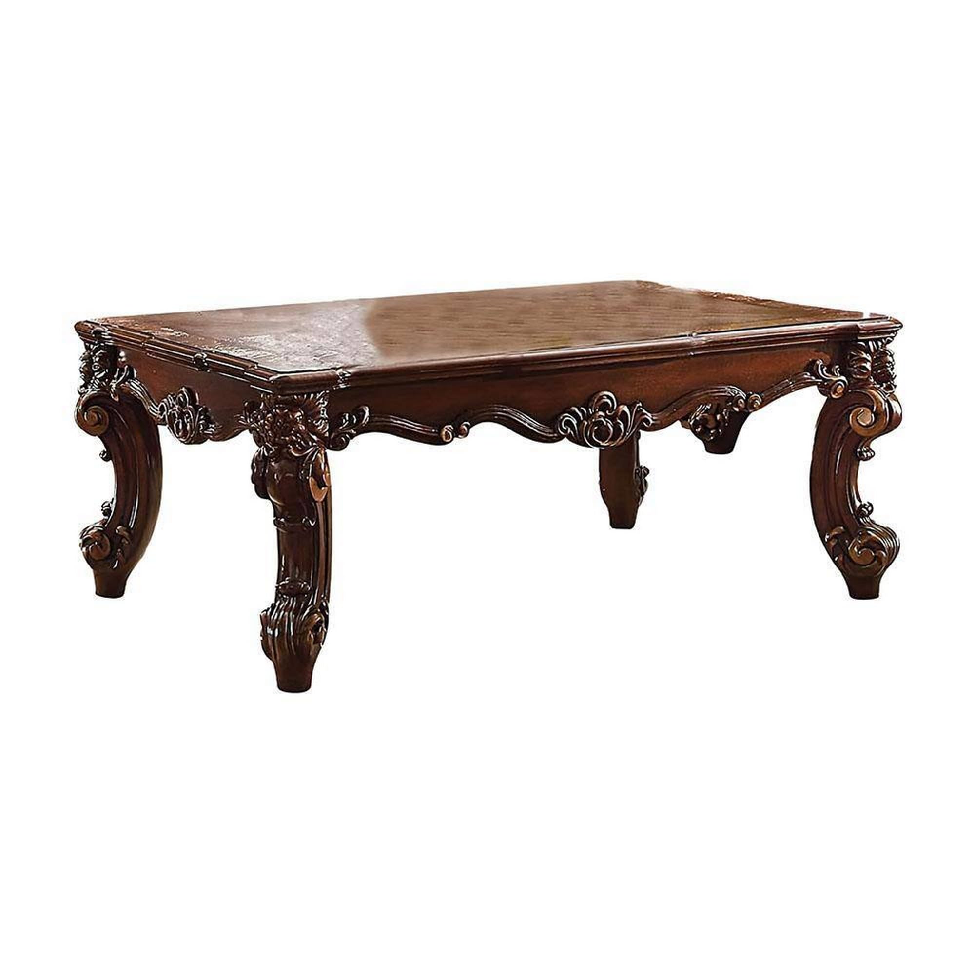Wood Coffee Table in Cherry Brown