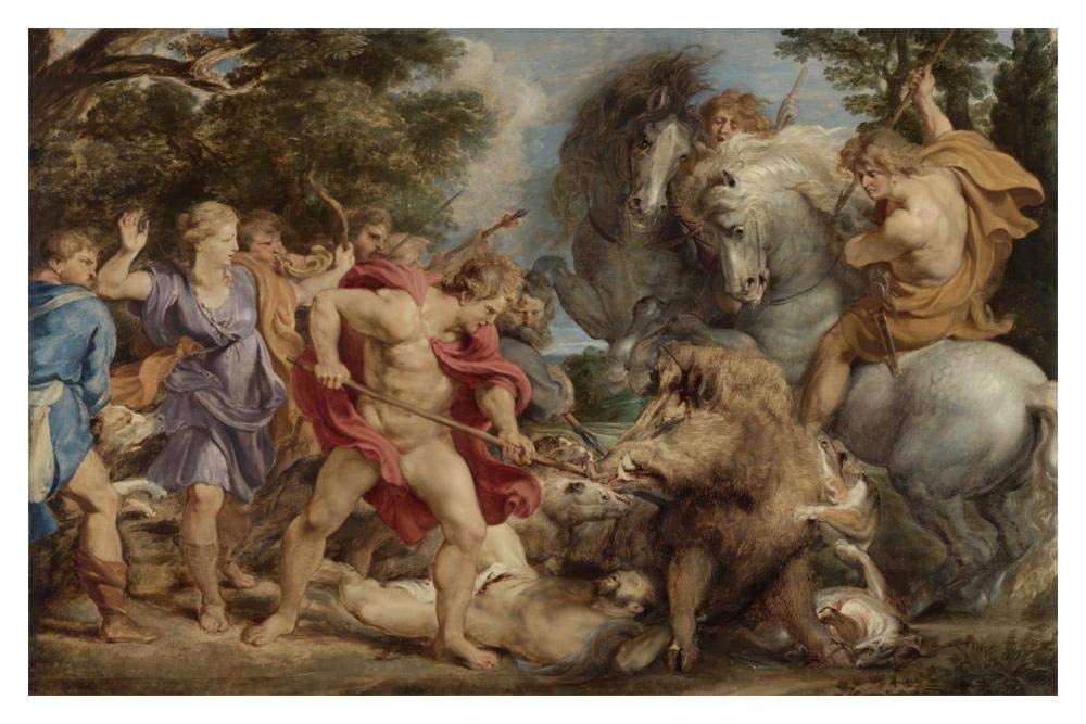 The Calydonian Boar Hunt-Paper Art-20x14”