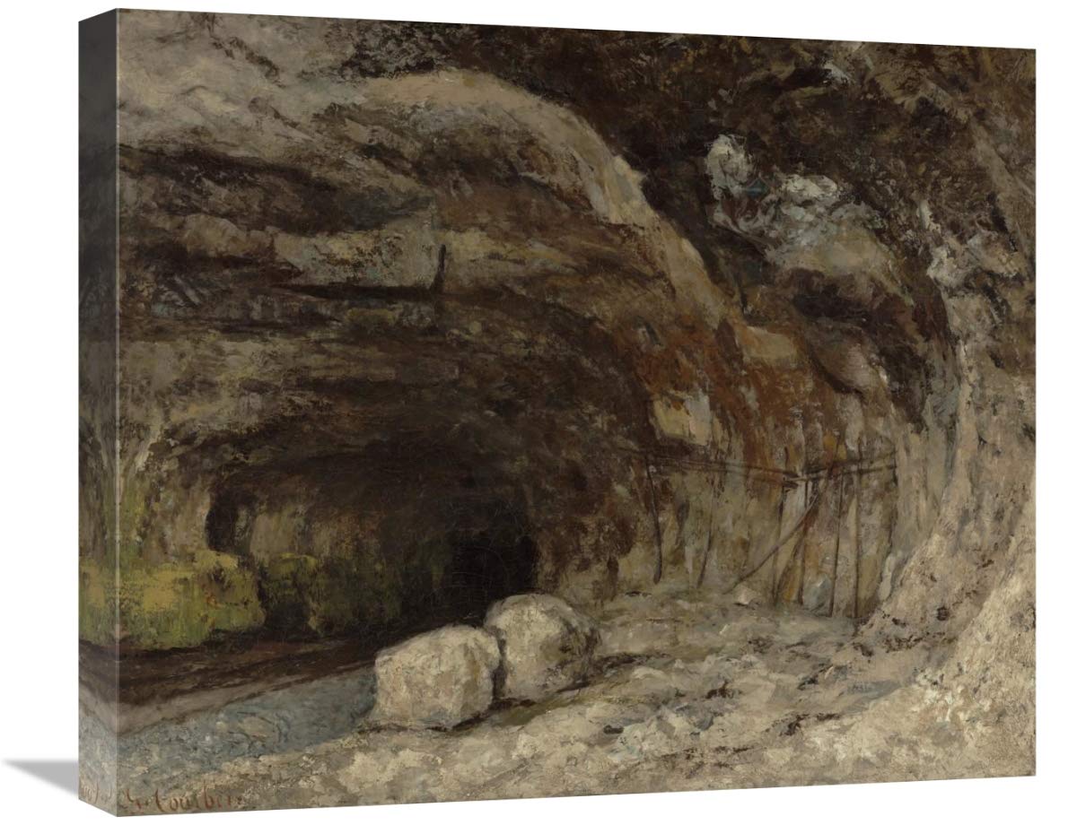 Grotto of Sarrazine near Nans-sous-Sainte-Anne-Canvas Art-22x18.48”