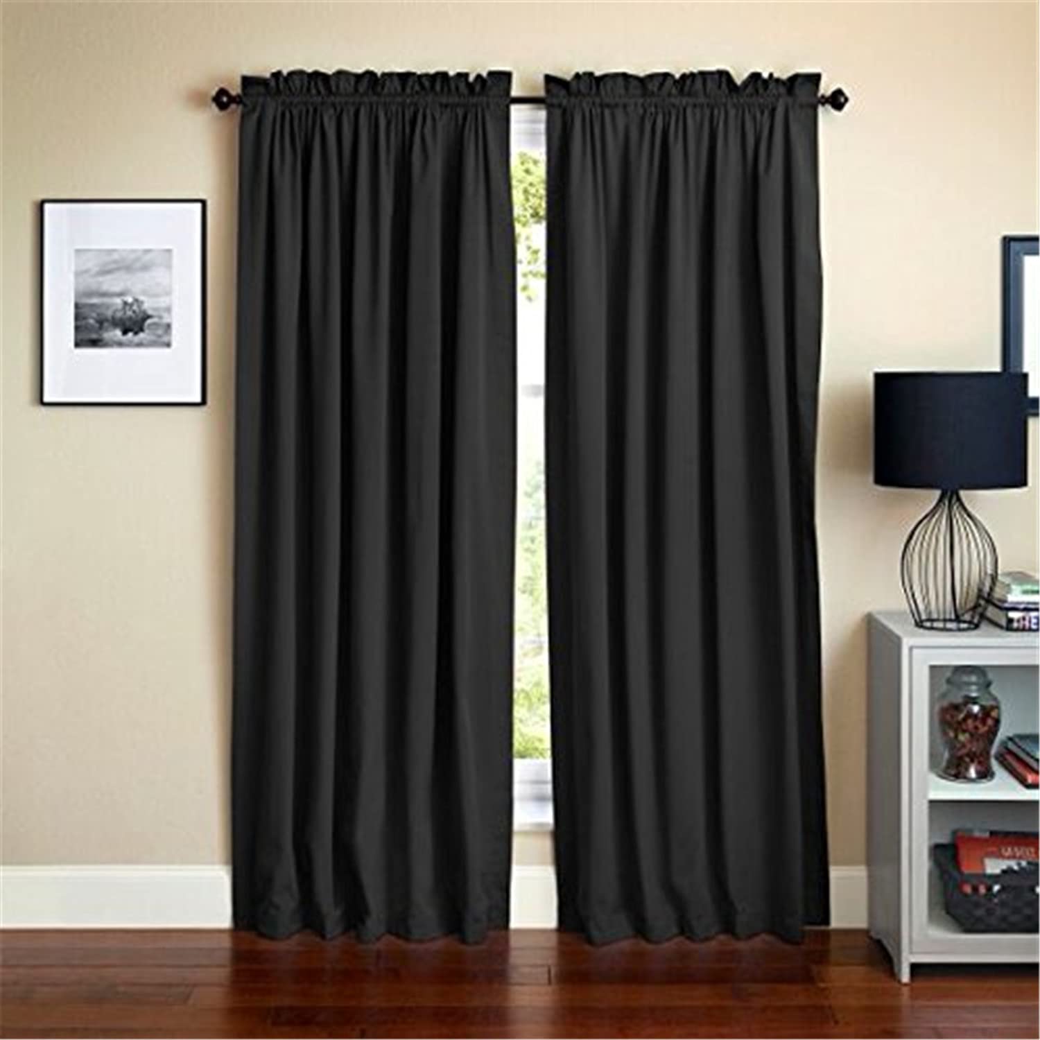 108-inch by 52-inch Two-Tone Twill Reversible Drapery Panels(Set of 2)