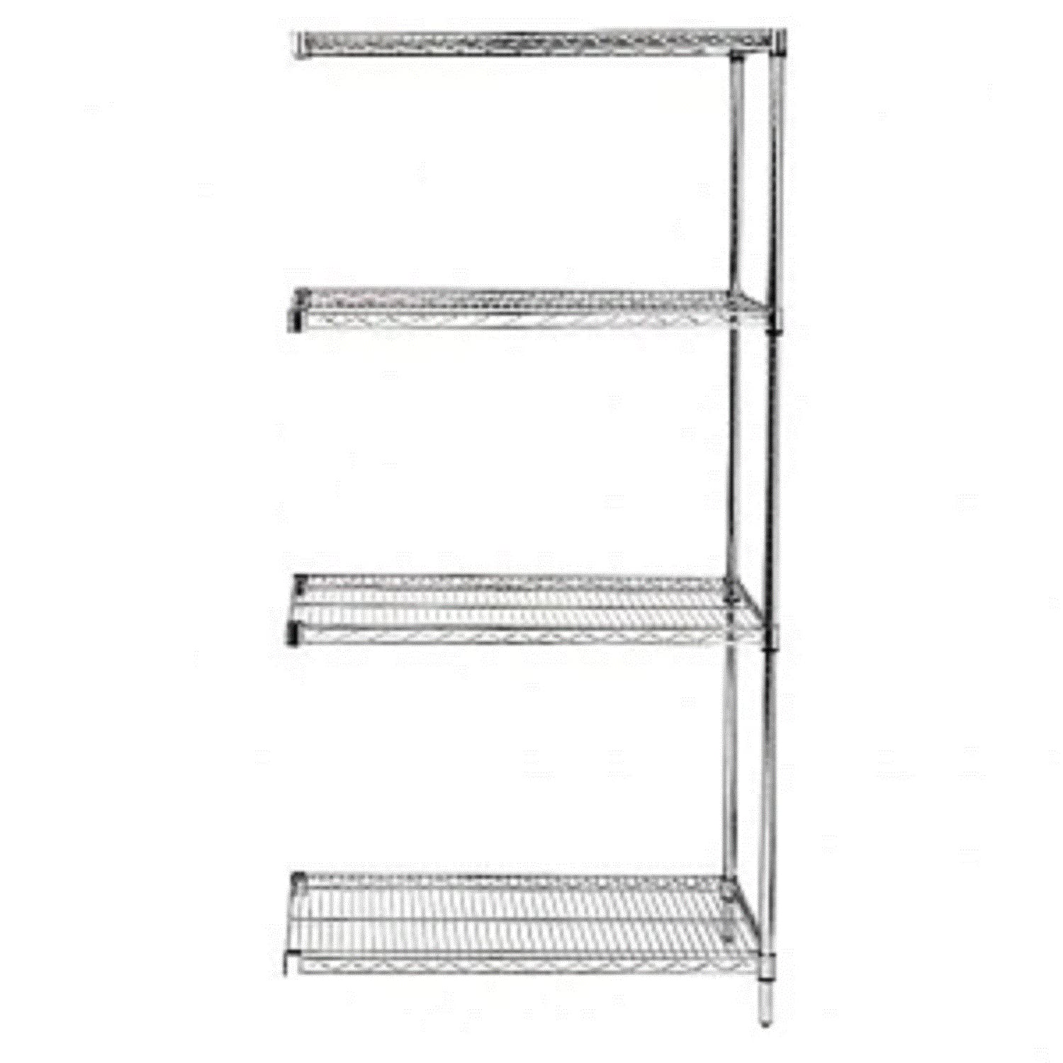 Wire 4 Shelf ADD-ON KIT Stainless 74in