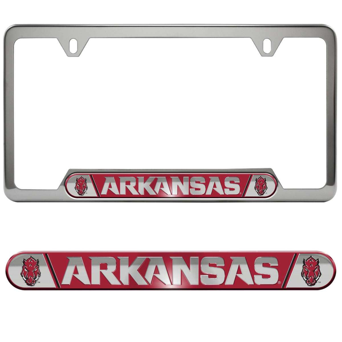 Fanmats, University Of Arkansas Embossed License Plate Frame