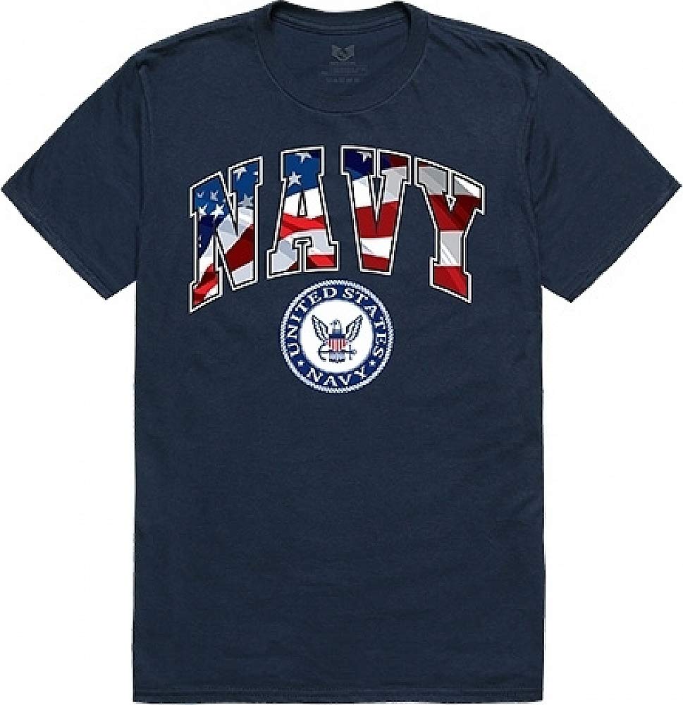 Flag Letter Tee, Navy, Navy, M