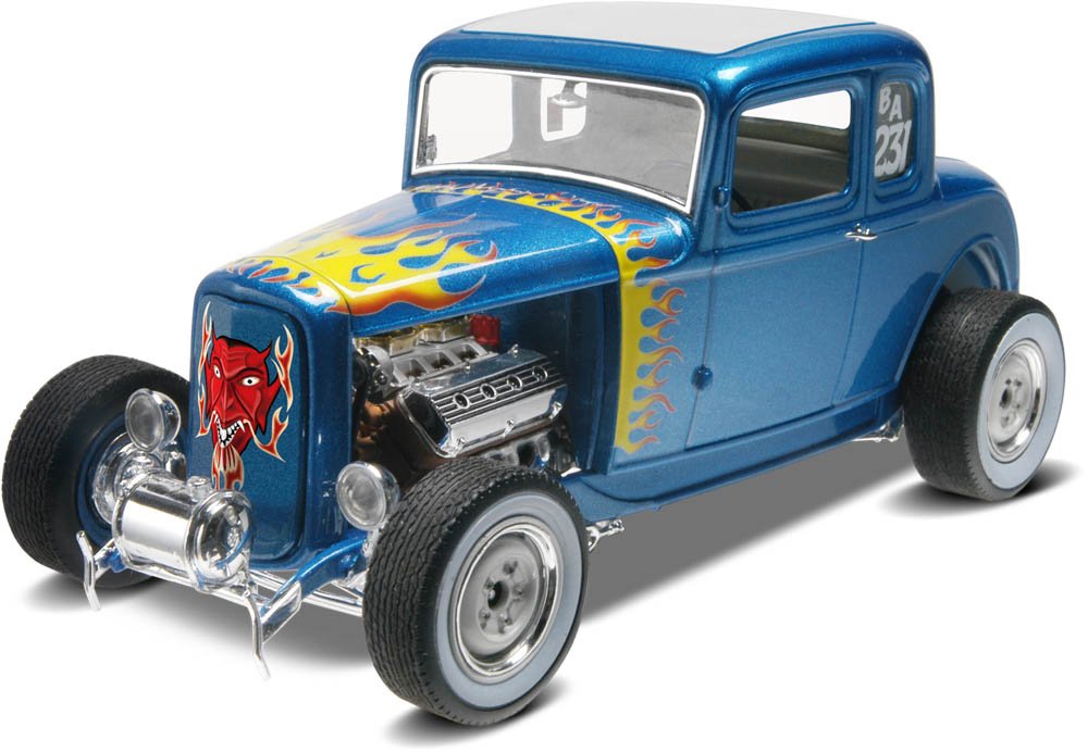 Level 5 Model Kit 1932 Ford 5-Window Coupe 2-in-1 Kit 1/25 Scale Model by Revell