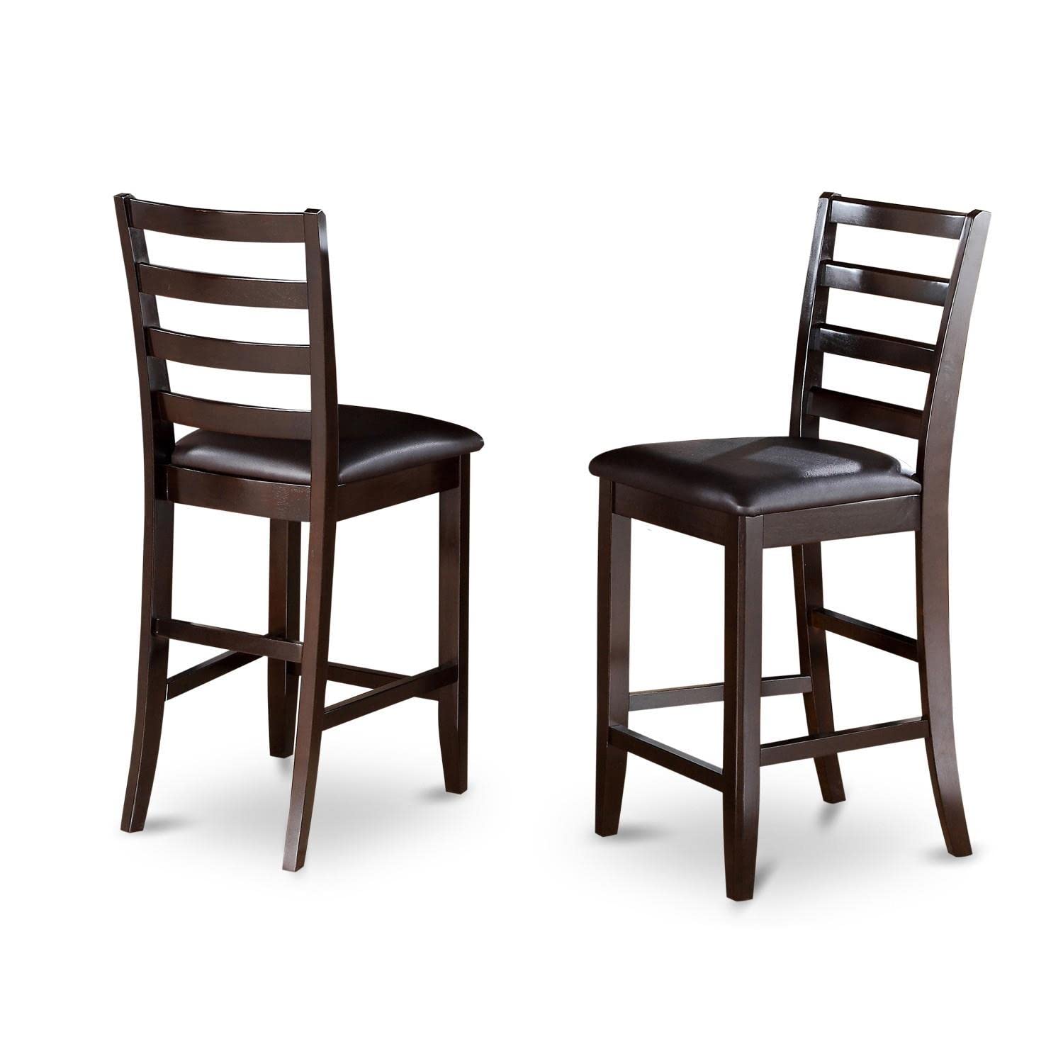 East West Furniture FAS-CAP-LC Dining Chairs, Faux Leather Upholstered Seat