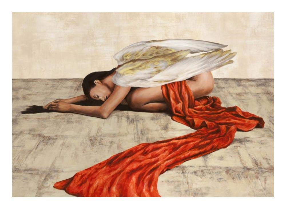 Reclined Angel-Paper Art-24x17.62”