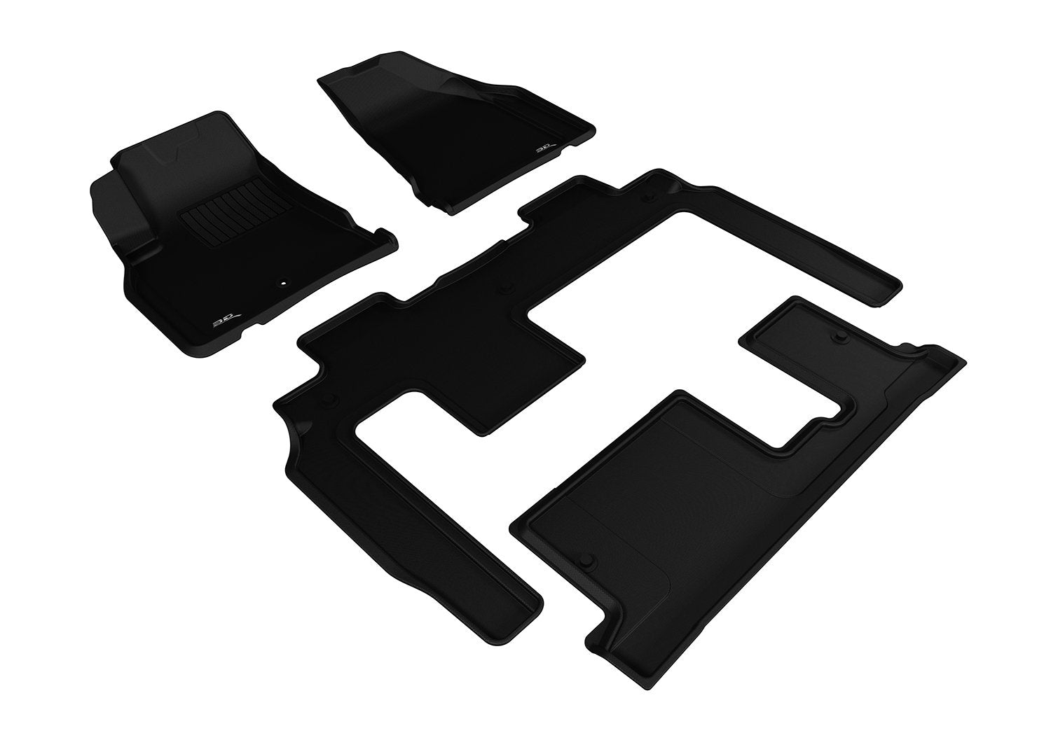 3D MAXpider CHEVROLET TRAVERSE WITH BENCH 2ND ROW 2009-2017 KAGU BLACK R1 R2 R3