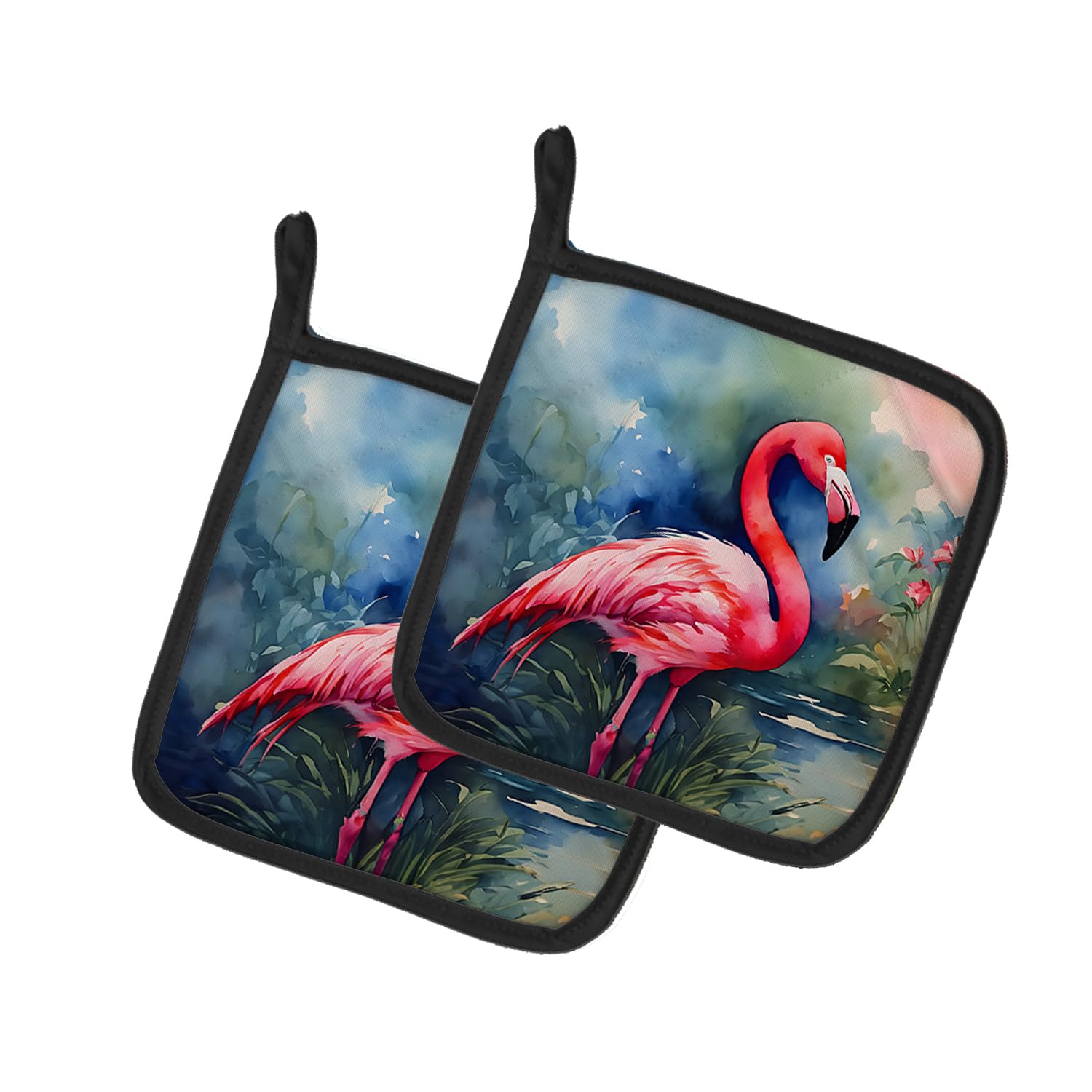 Flamingo Pair of Pot Holders