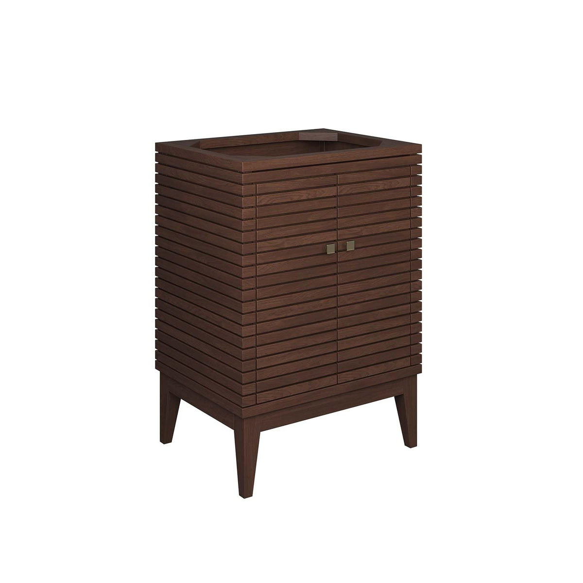 Modway Eei-5088-Wal Ledger 24' Wood Bathroom Vanity Cabinet (Sink Basin Not Included), Walnut