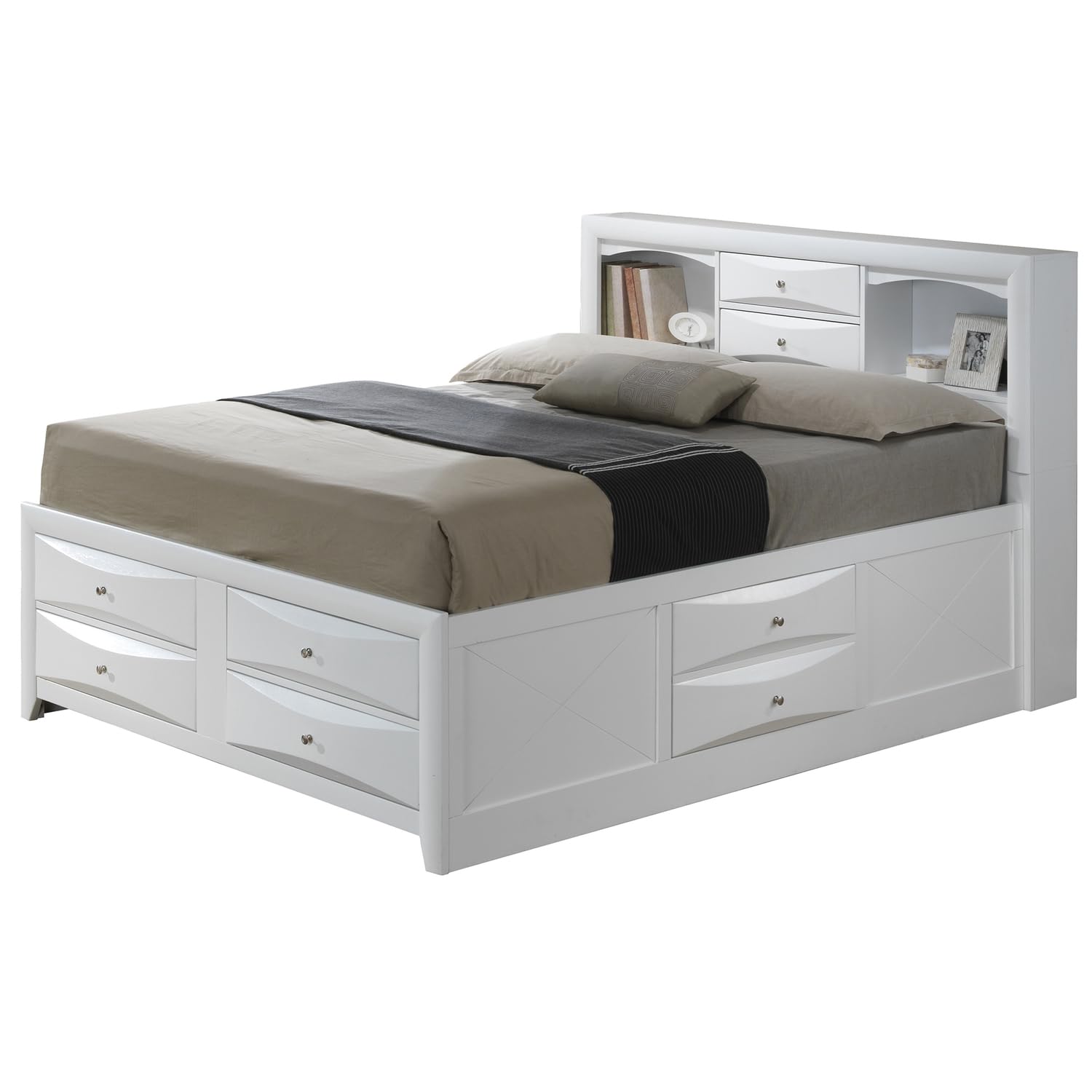 Marilla White Full Panel Beds