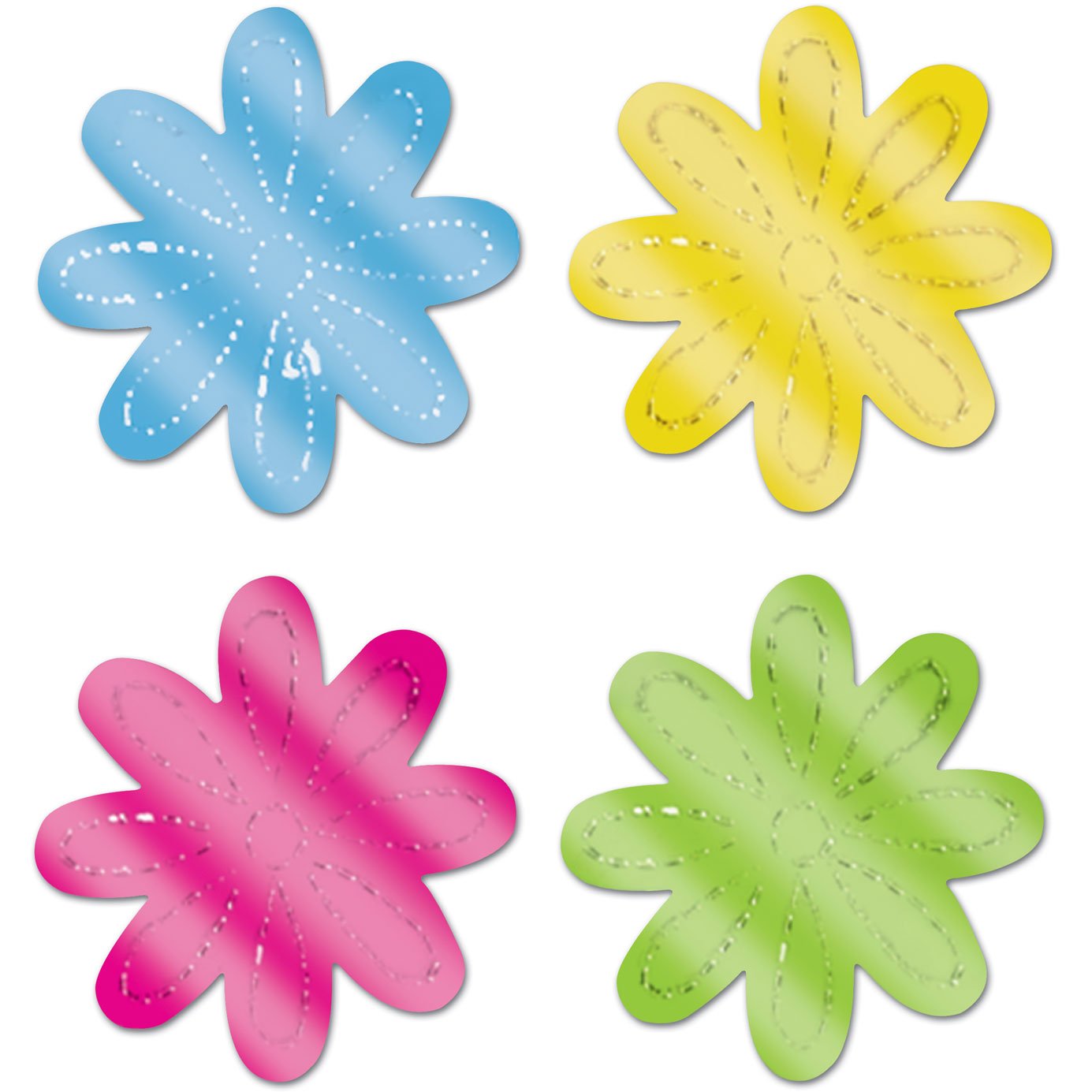 Metallic Flower Silhouettes (Pack of 12)