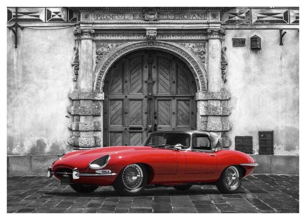 Roadster in front of Classic Palace-Paper Art-46x33”
