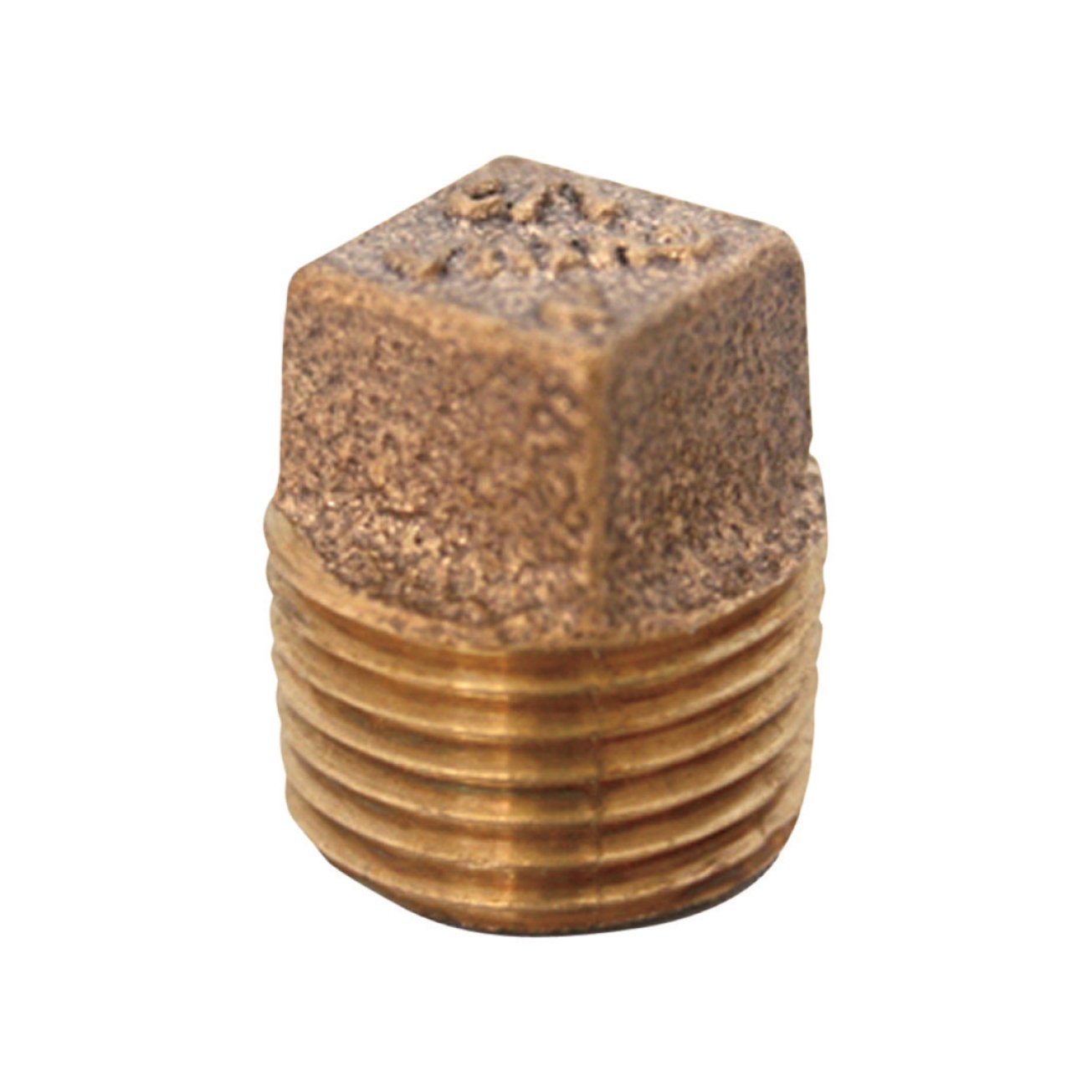 Jmf Plug Threaded 1  Mpt Red Brass Lead Free