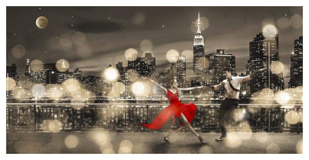 Dancin in the Moonlight (BW)-Paper Art-50x26”