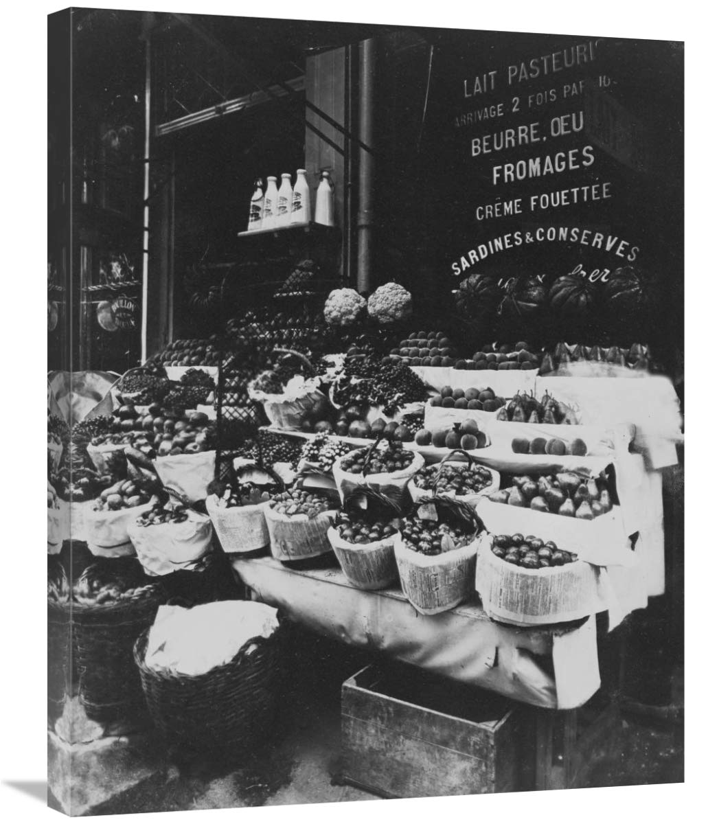 Paris, 1908-1912 - Produce Display, rue Sainte-Opportune-Canvas Art-24x30”