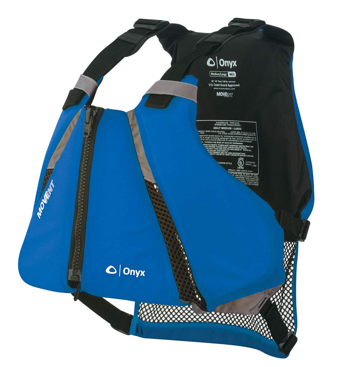 ONYX MOVEMENT CURVE PADDLE SPORTS LIFE VEST XL/2X BLUE