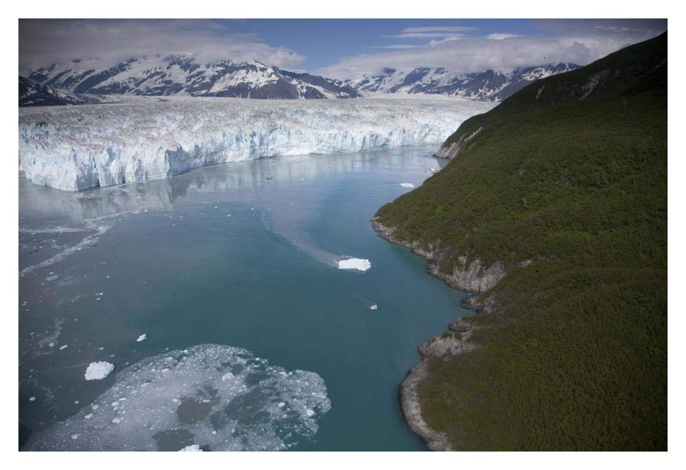 Hubbard Glacier encroaching on Gilbert Point, Wrangell-St. Elias National Park, Alaska-Paper Art-38x26”