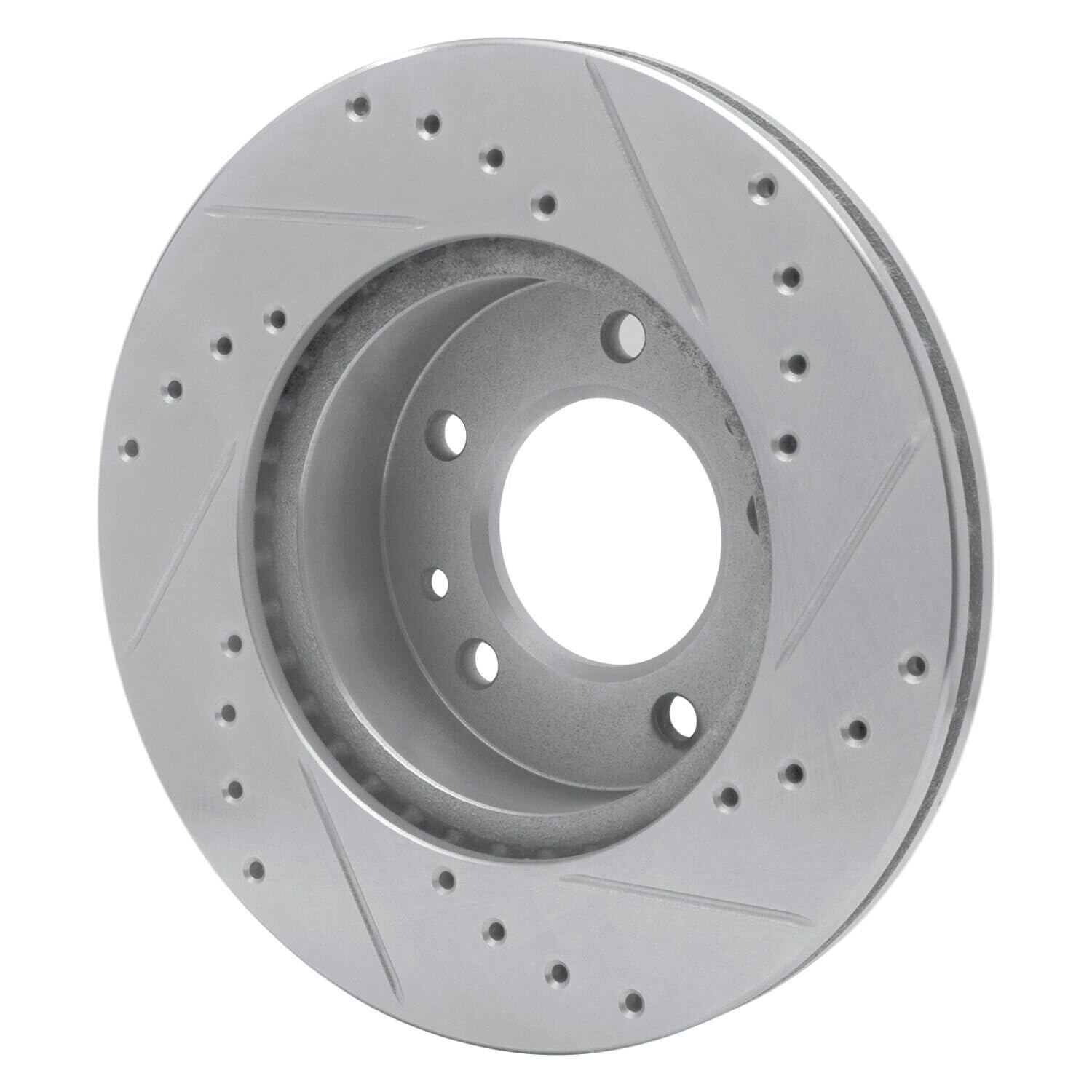 R1 Concepts Brake Rotor Drilled and Slotted Silver EDZ-80013L