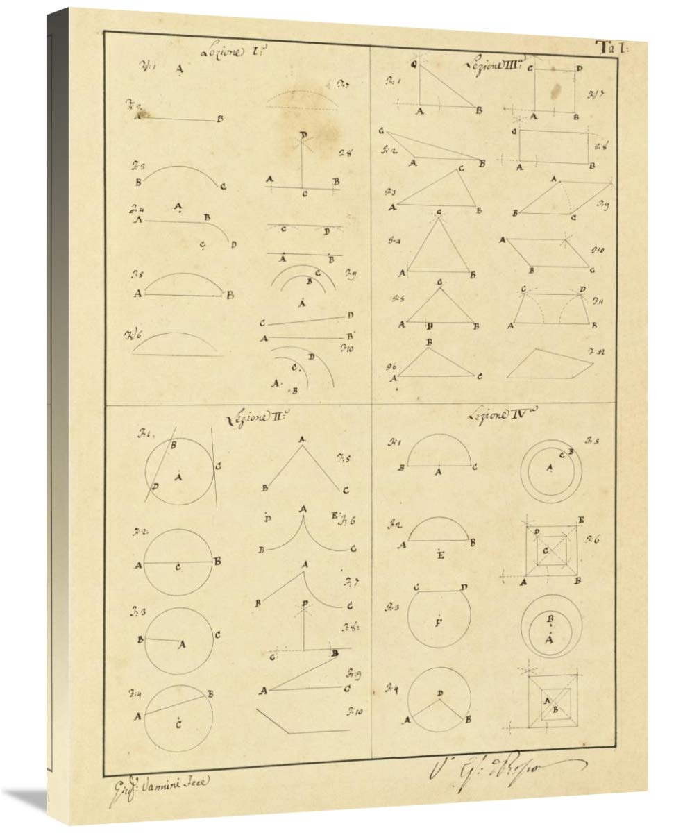 Plate 1 for Elements of Civil Architecture, ca. 1818-1850-Canvas Art-24x32”