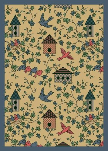 Joy Carpets Kaleidoscope Sweet Tweet 54 x 78??Indoor Area Rug in Color Gold