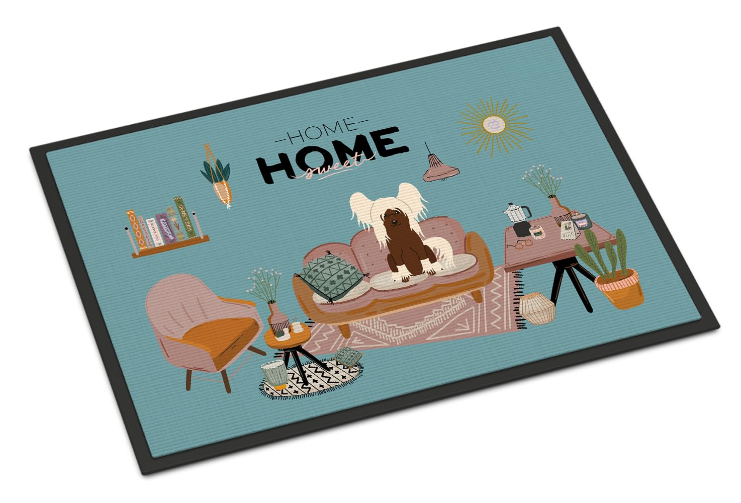 Cream Chinese Crested Sweet Home Indoor or Outdoor Mat 24x36 CK7958JMAT