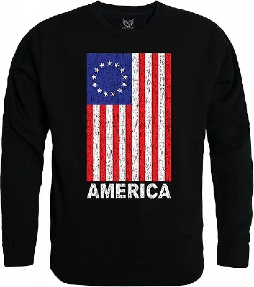 Graphic Crewneck, America, Black, L