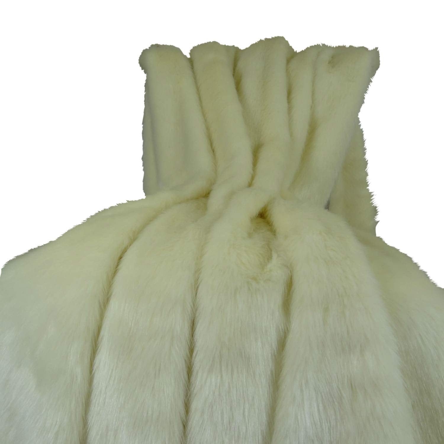 Plutus Brands Arctic Fox Throw Pillow, 60 X 96, White/Ivory